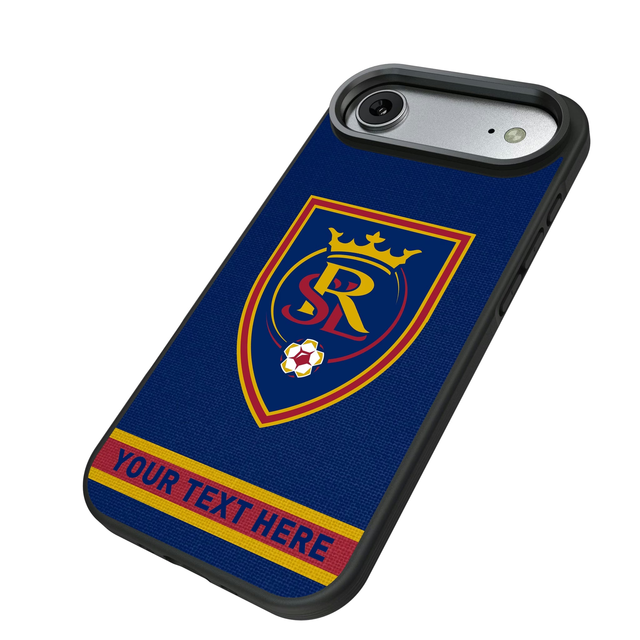Real Salt Lake Personalized Stripe iPhone Bump Phone Case for Apple iPhone - Isometric View#Device_iPhone Air