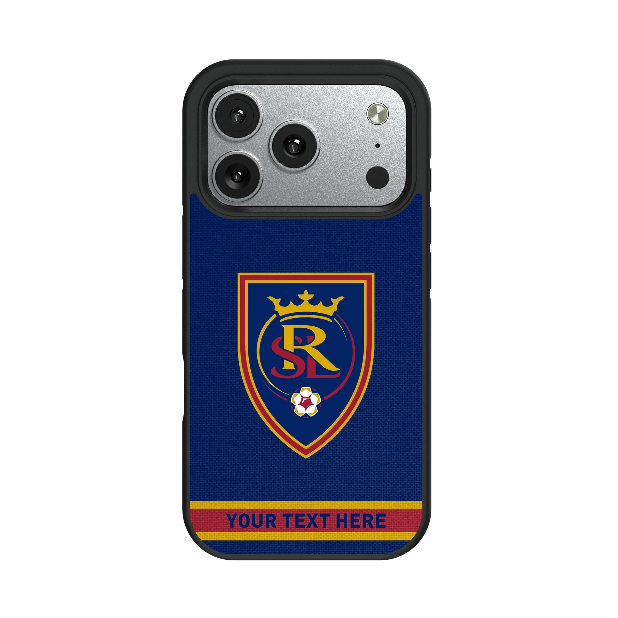 Real Salt Lake Personalized Stripe iPhone Bump Phone Case for Apple iPhone#Device_iPhone 17 Pro