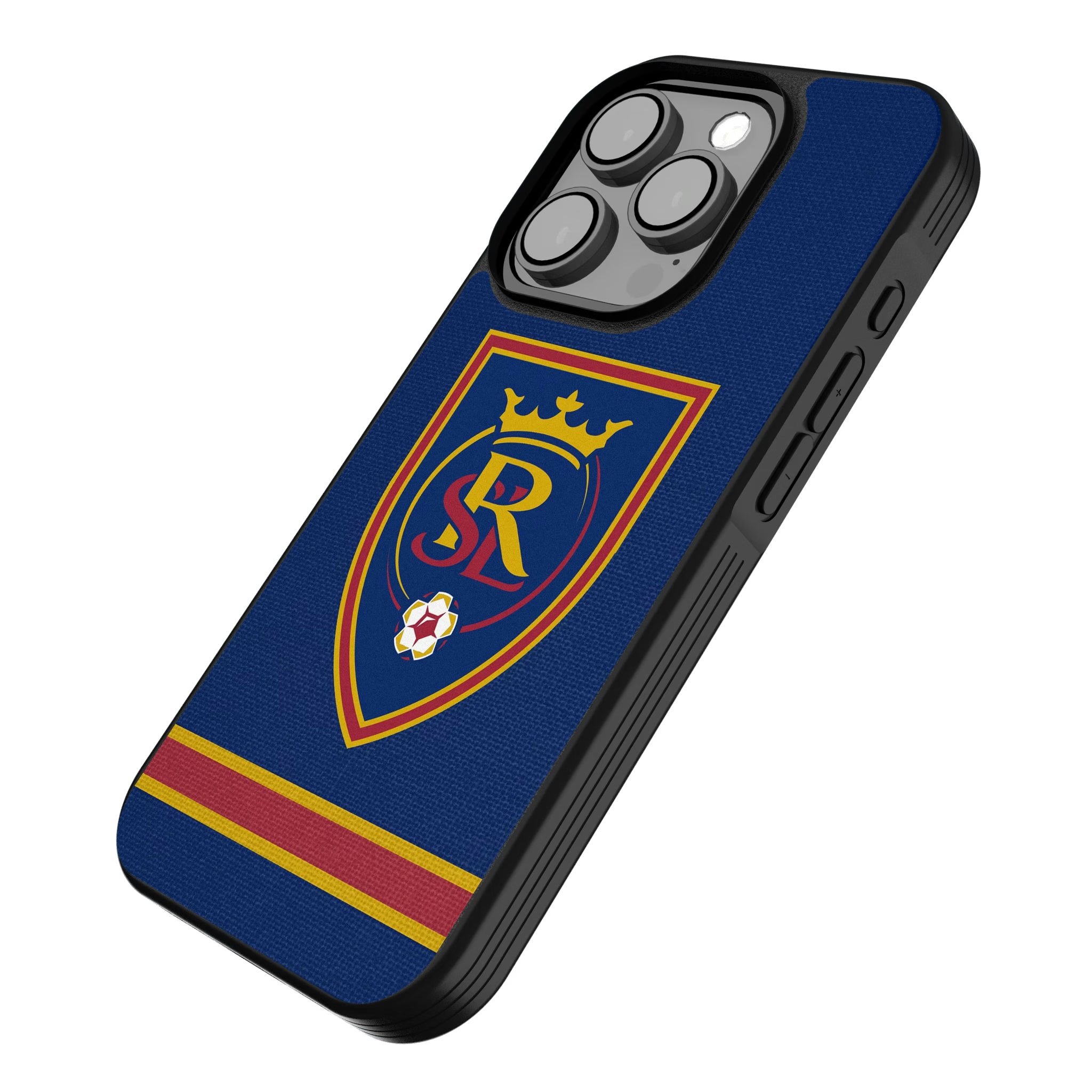 Real Salt Lake Stripe iPhone Bump Phone Case for Apple iPhone - Isometric View