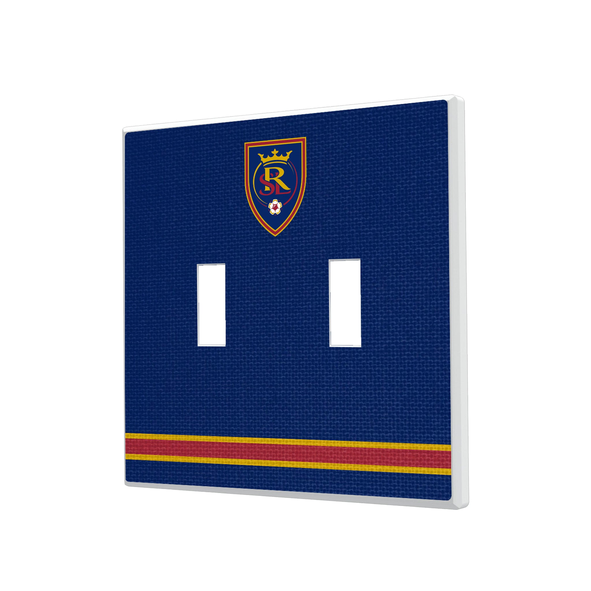 Real Salt Lake Stripe Hidden-Screw Light Switch Plate#Style_Double Toggle