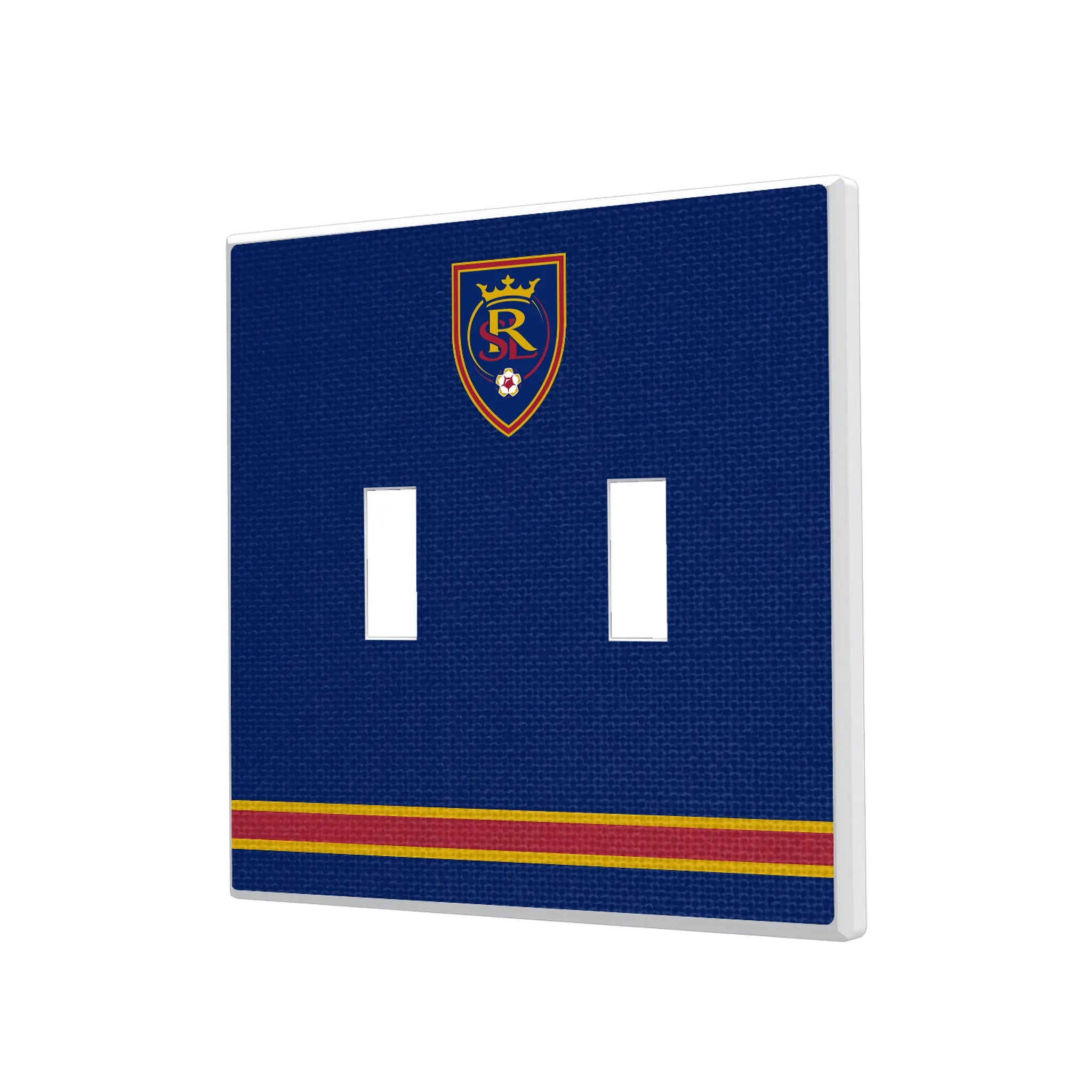 Real Salt Lake Stripe Hidden-Screw Light Switch Plate#Style_Double Toggle