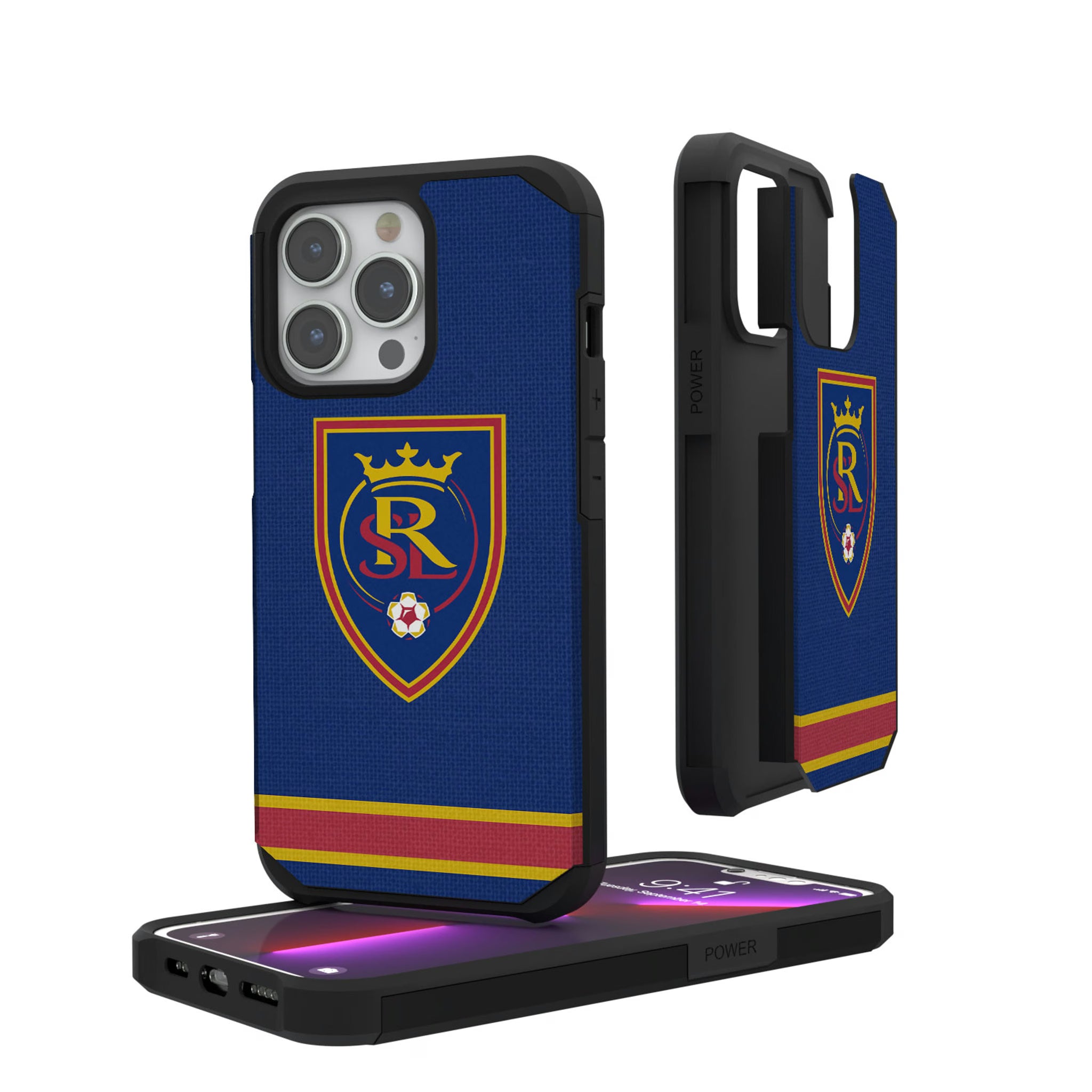 Real Salt Lake Stripe iPhone Rugged Phone Case for Apple iPhone