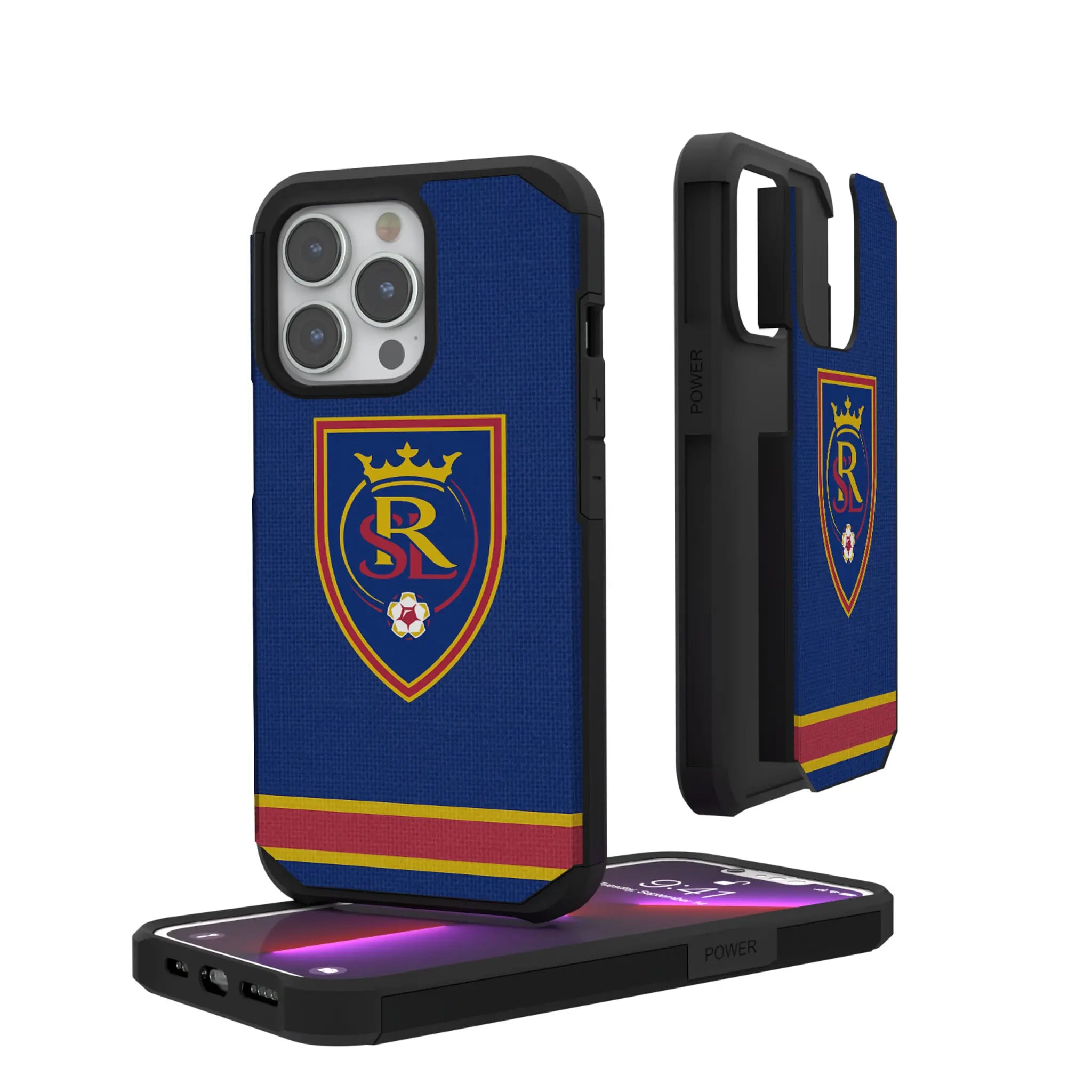 Real Salt Lake Stripe iPhone Rugged Phone Case for Apple iPhone