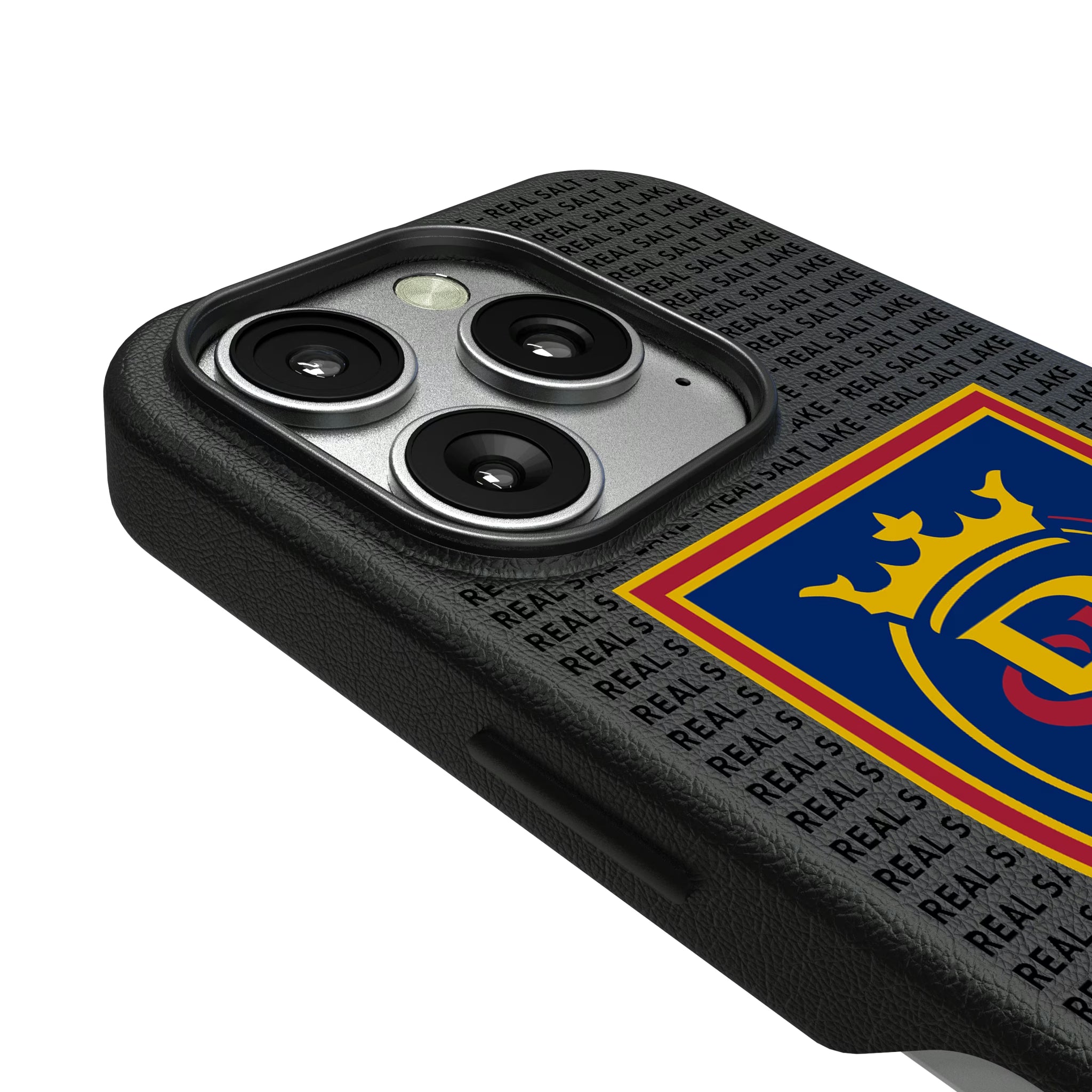Real Salt Lake Text Backdrop iPhone MagSafe Compatible Phone Case for Apple iPhone - Detail