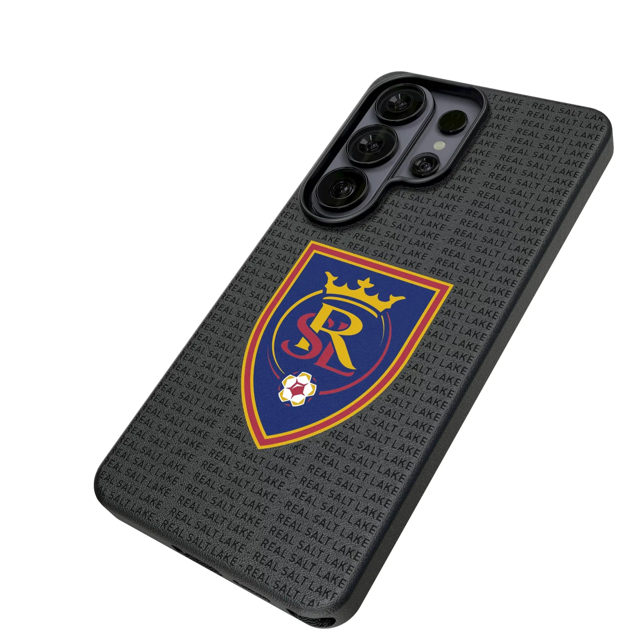 Real Salt Lake Text Backdrop Galaxy MagSafe Compatible Phone Case for Samsung Galaxy - Isometric View#Device_Galaxy S26 Ultra