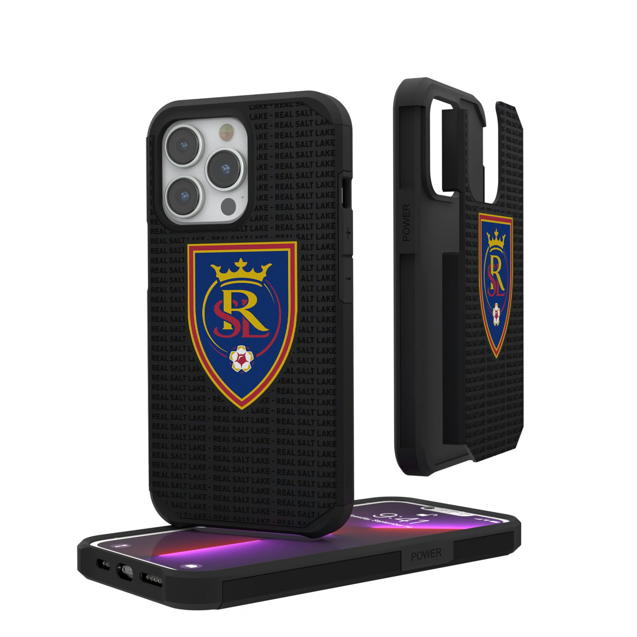 Real Salt Lake Text Backdrop iPhone Rugged Phone Case for Apple iPhone