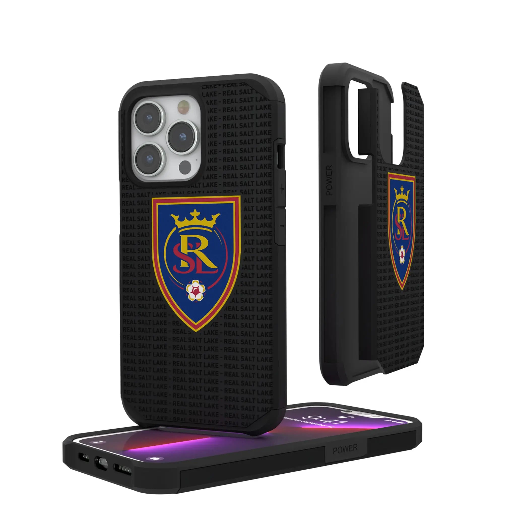 Real Salt Lake Text Backdrop iPhone Rugged Phone Case for Apple iPhone