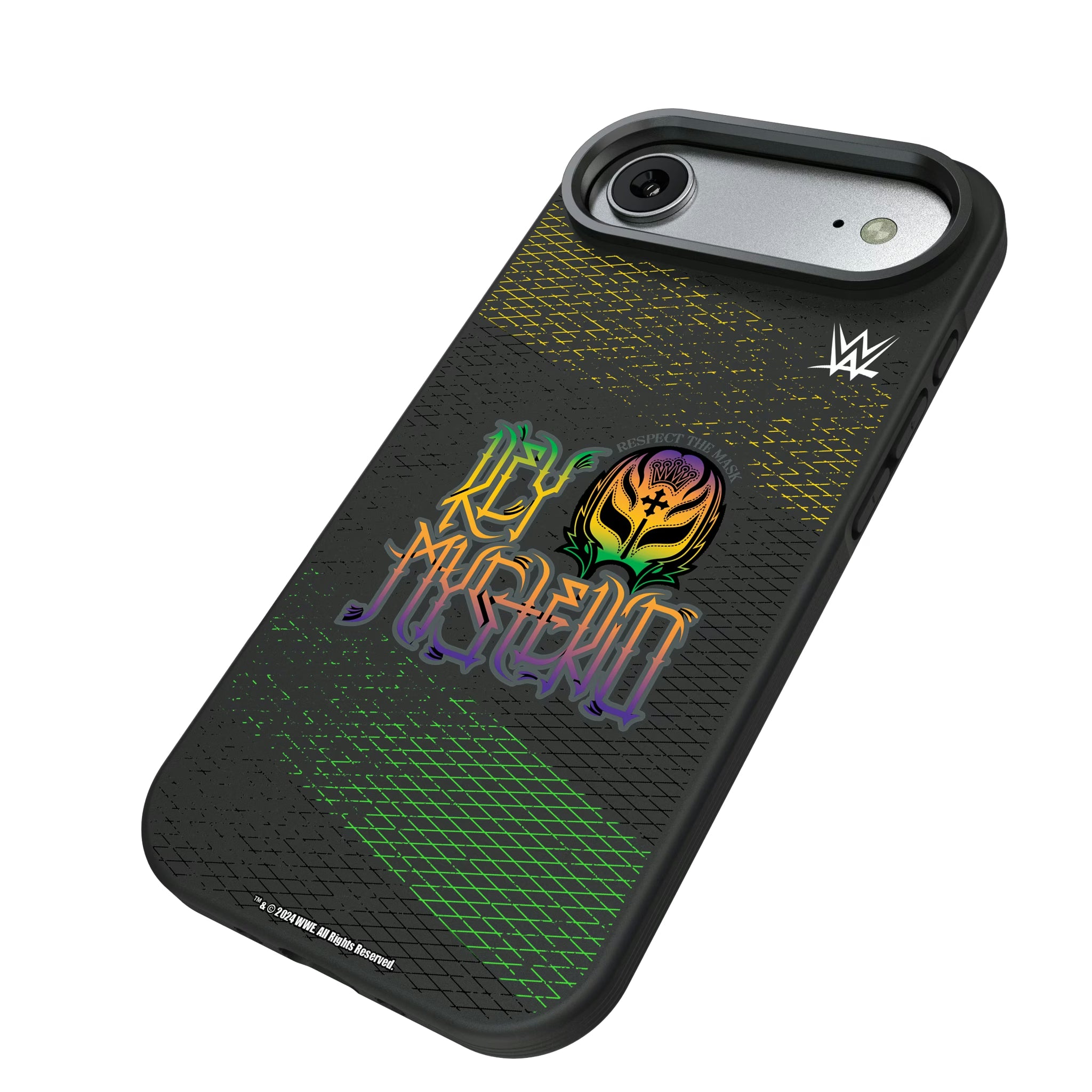 Rey Mysterio Steel iPhone Bump Phone Case for Apple iPhone - Isometric View#Device_iPhone Air