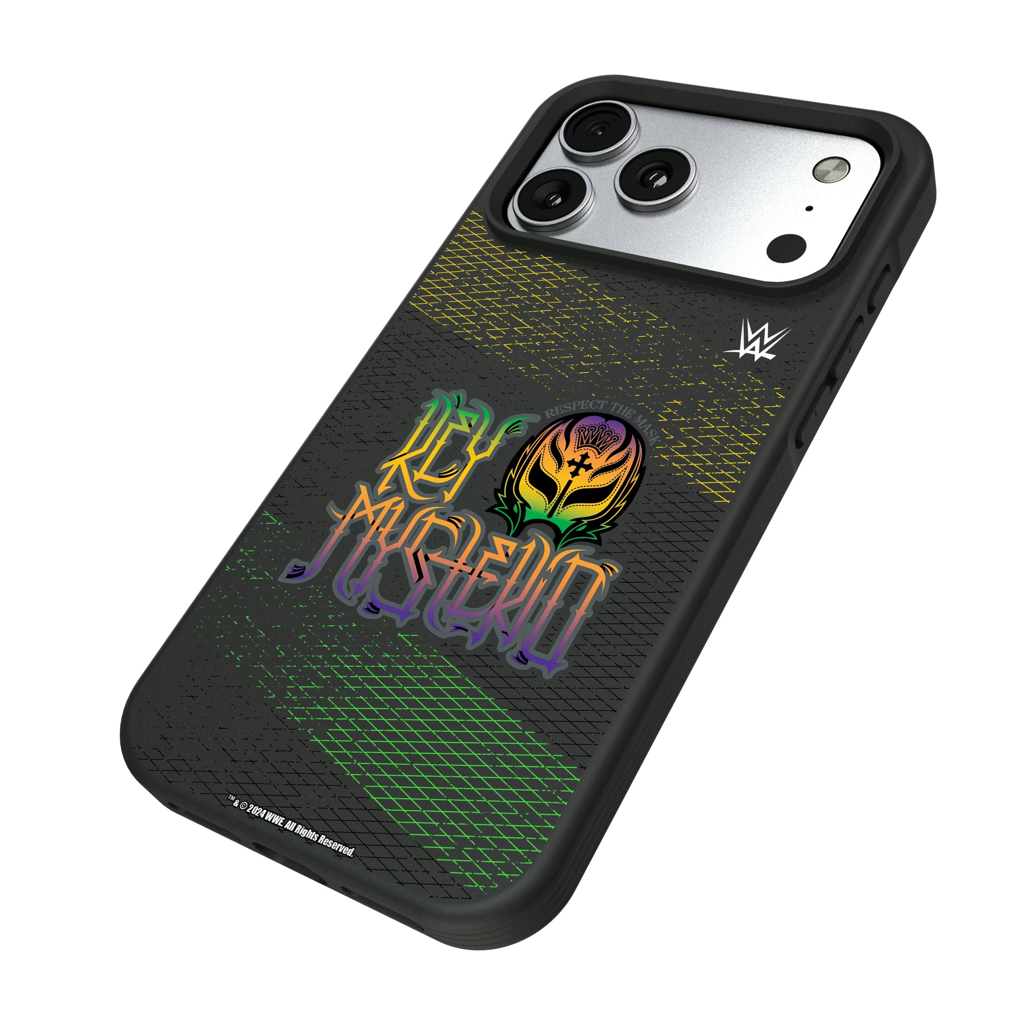 Rey Mysterio Steel iPhone Bump Phone Case for Apple iPhone - Isometric View#Device_iPhone 17 Pro Max