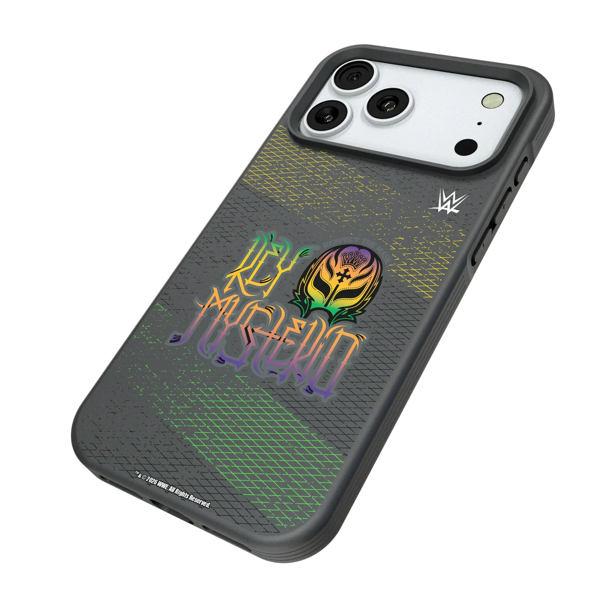 Rey Mysterio Steel iPhone Bump Phone Case for Apple iPhone - Isometric View#Device_iPhone 18 Pro Max