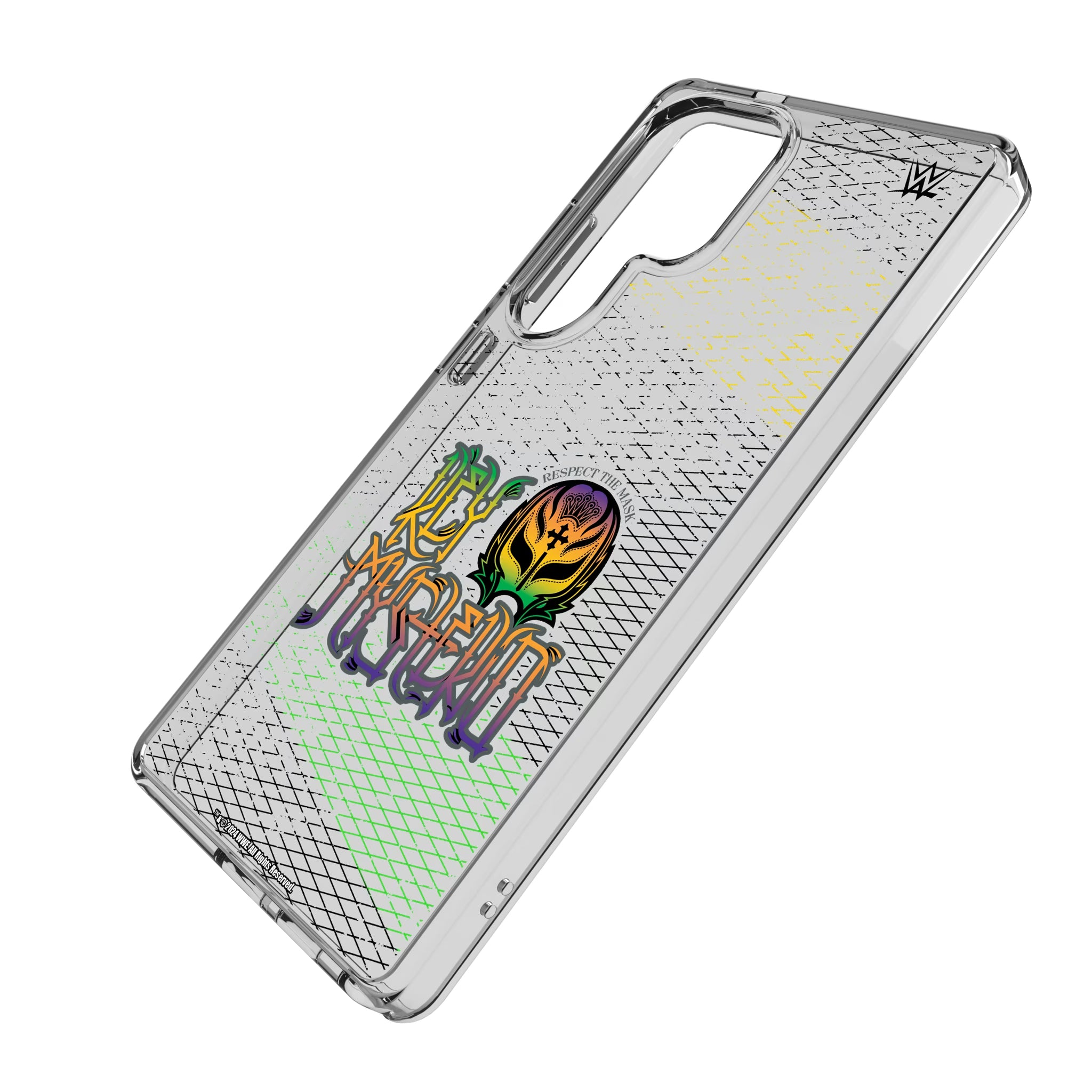 Rey Mysterio Steel Galaxy Clear Phone Case for Samsung Galaxy - Isometric View