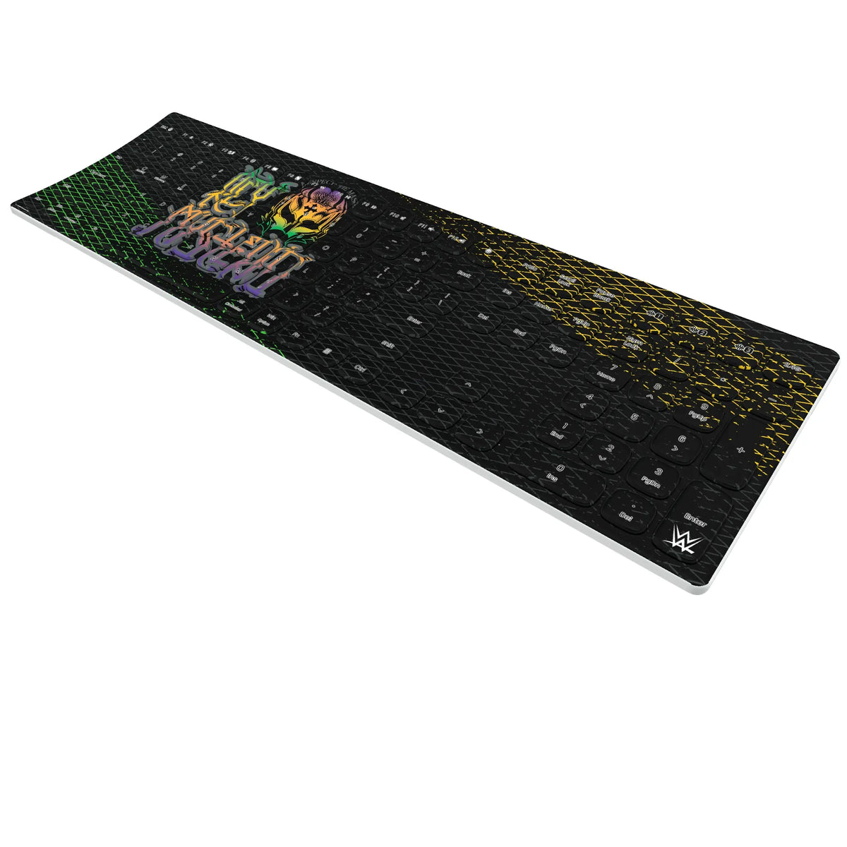 Rey Mysterio Steel KKB605 Curved Wireless Keyboard - Isometric View