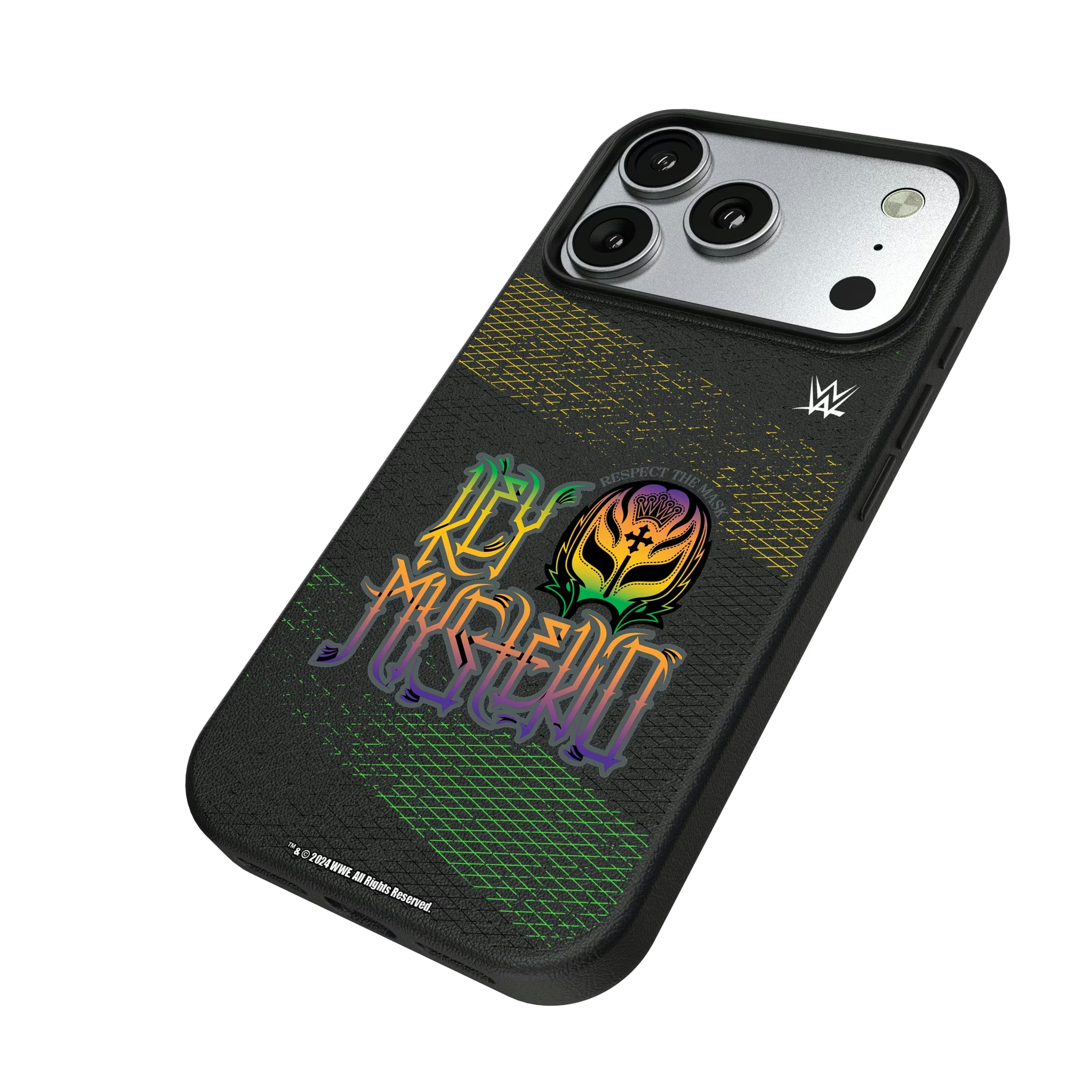 Rey Mysterio Steel iPhone MagSafe Compatible Phone Case for Apple iPhone - Isometric View#Device_iPhone 17 Pro