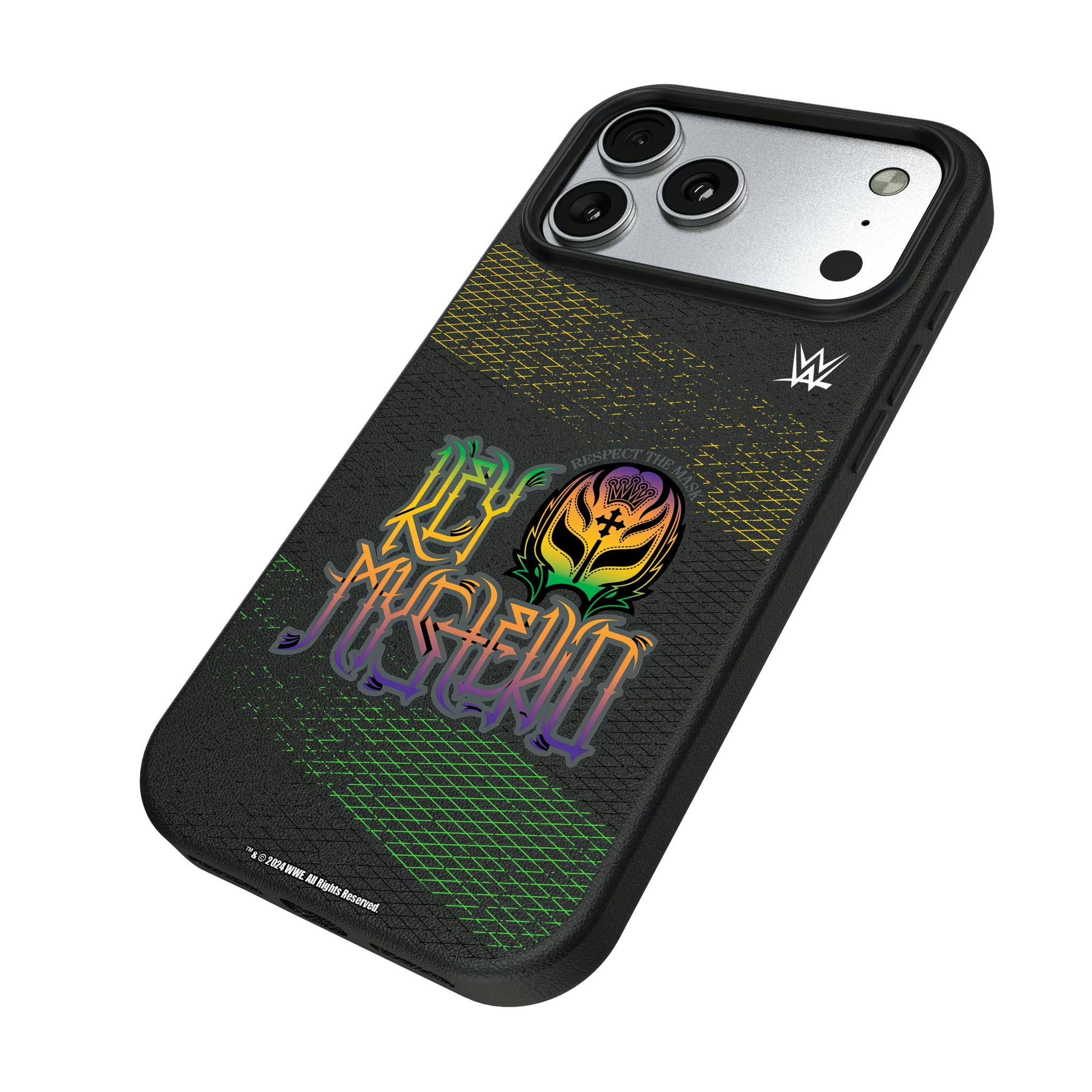 Rey Mysterio Steel iPhone MagSafe Compatible Phone Case for Apple iPhone - Isometric View#Device_iPhone 17 Pro Max
