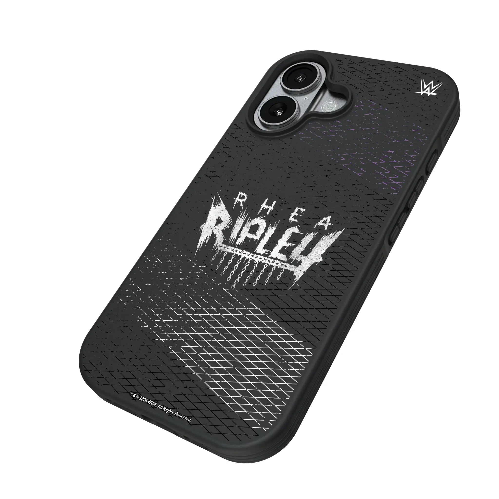 Rhea Ripley Steel iPhone Bump Phone Case for Apple iPhone - Isometric View#Device_iPhone 17