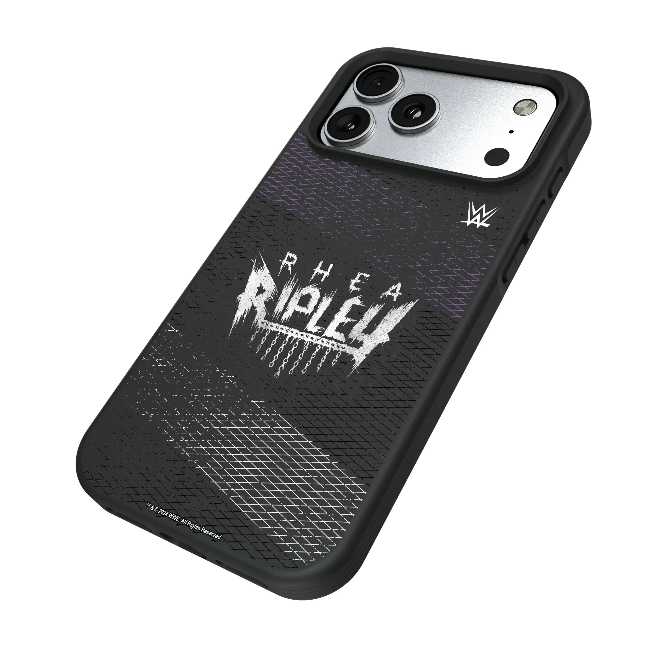 Rhea Ripley Steel iPhone Bump Phone Case for Apple iPhone - Isometric View#Device_iPhone 17 Pro Max