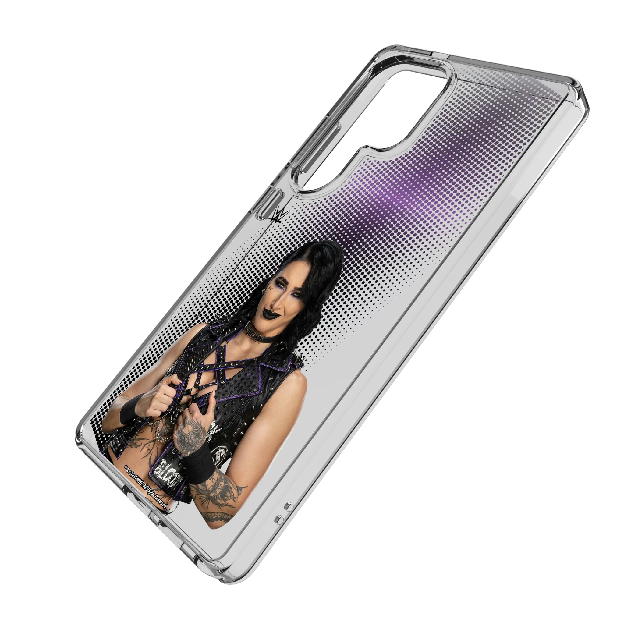 Rhea Ripley Superstar Galaxy Clear Phone Case for Samsung Galaxy - Isometric View