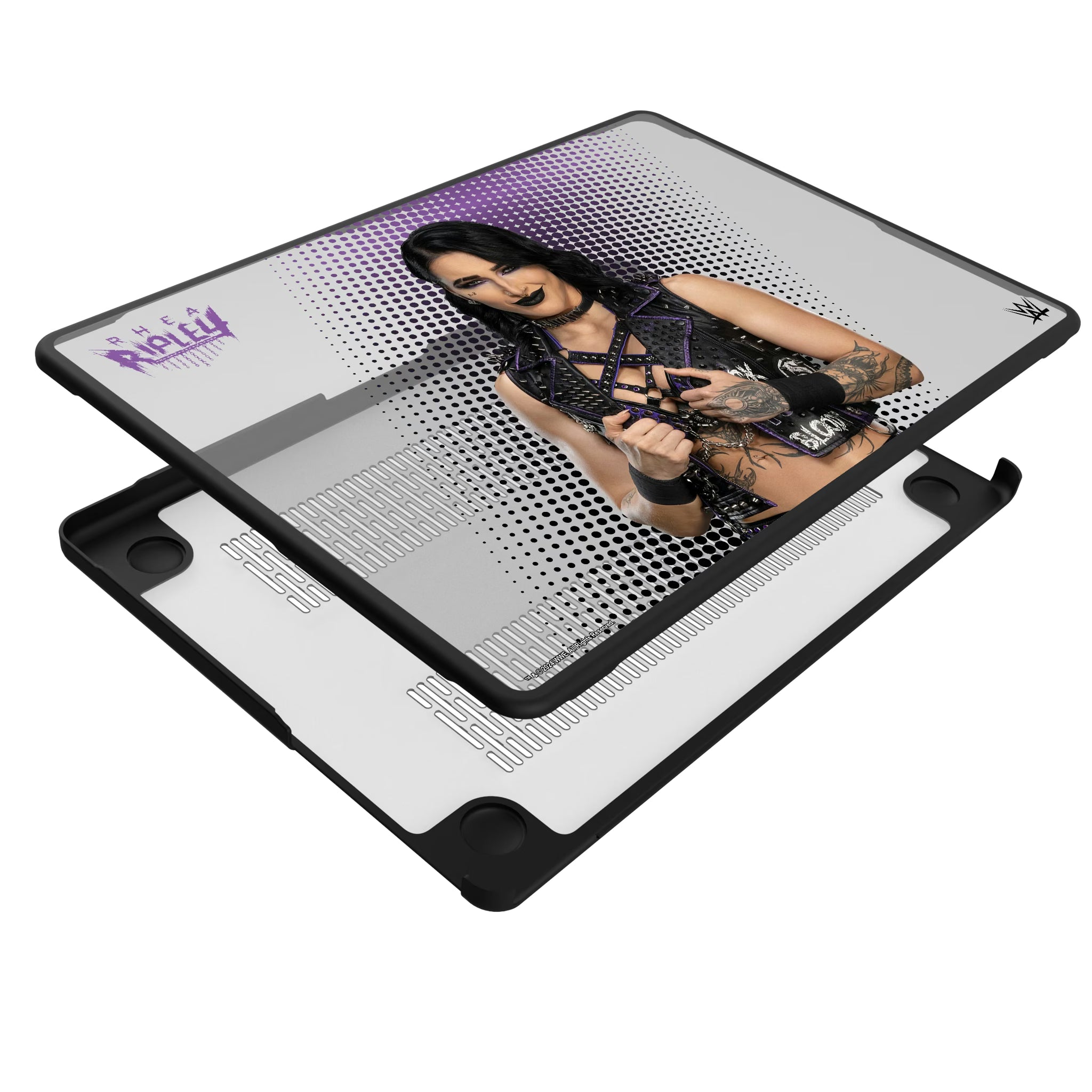 Rhea Ripley Superstar MacBook Laptop Case for Apple MacBook - Isometric View#Device_MacBook Pro (14-inch, 2021) / MacBook Pro (14-inch, 2023) / MacBook Pro (14-inch, 2024)