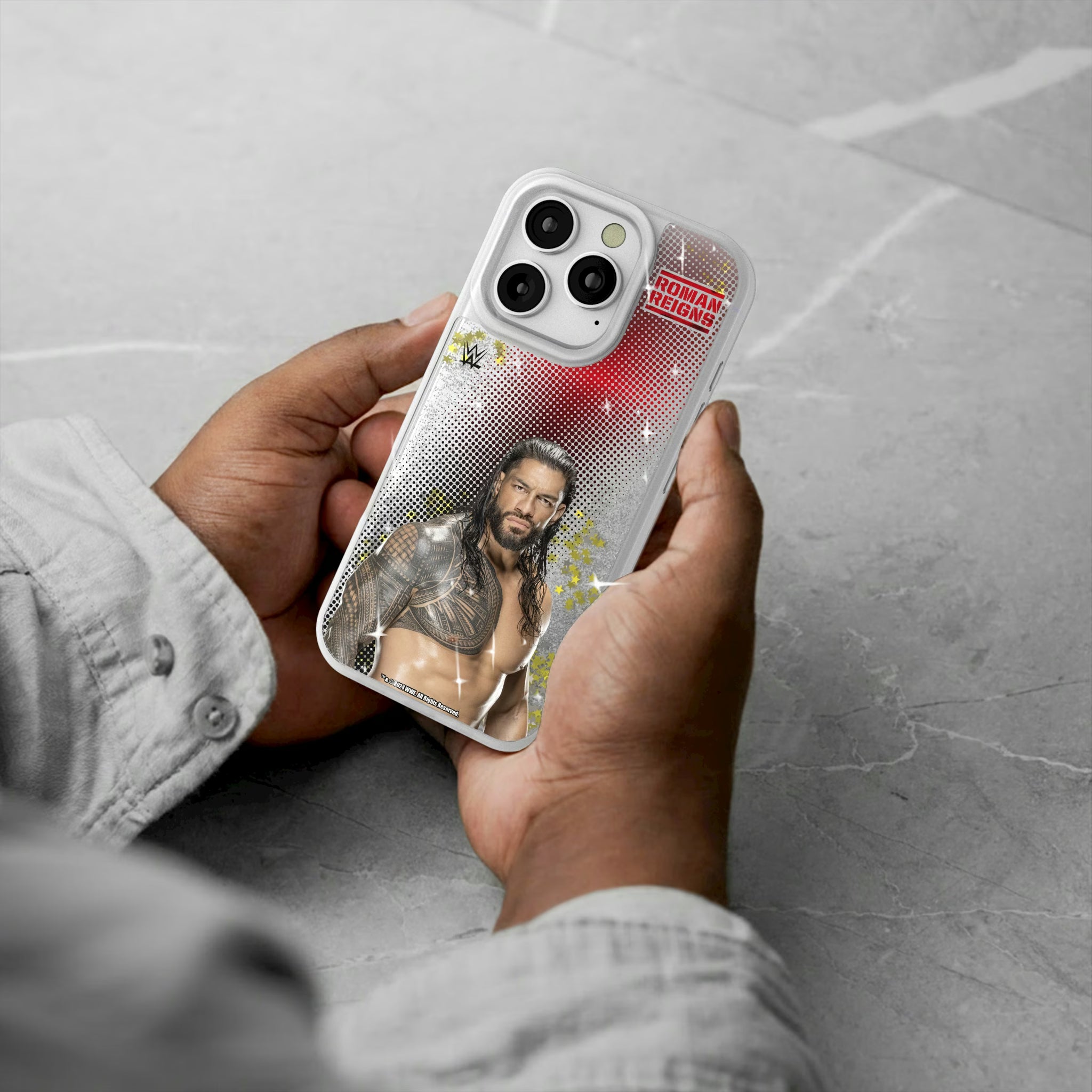 Roman Reigns Superstar iPhone Glitter Phone Case for Apple iPhone - Lifestyle#Device_iPhone 16 Pro