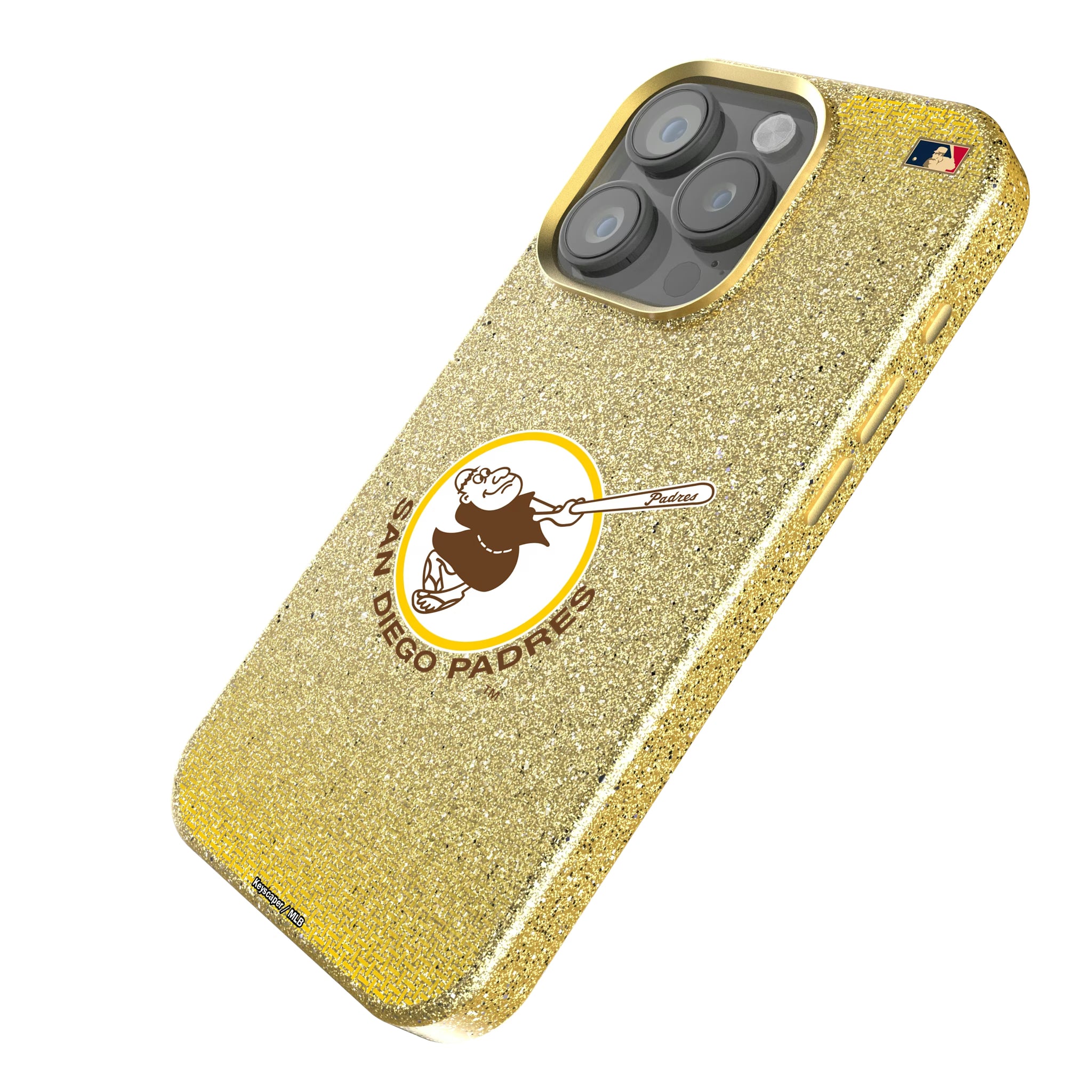 San Diego Padres 1969-1984 - Cooperstown Collection Linen iPhone Bling Phone Case for Apple iPhone - Isometric View