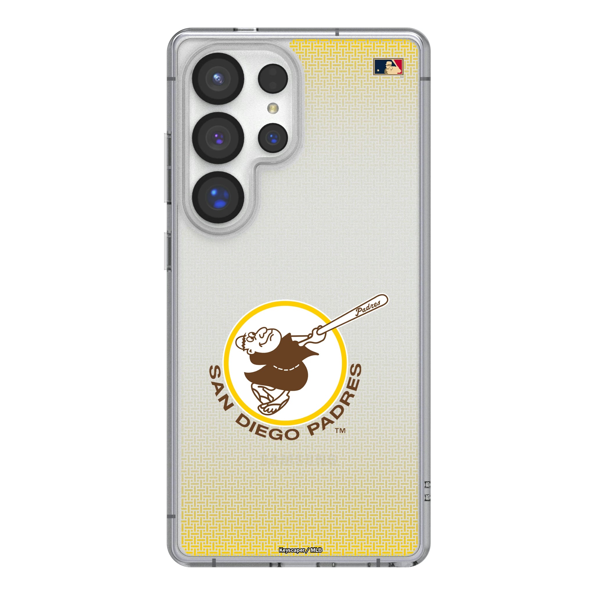 San Diego Padres 1969-1984 - Cooperstown Collection Linen Galaxy Clear Phone Case for Samsung Galaxy