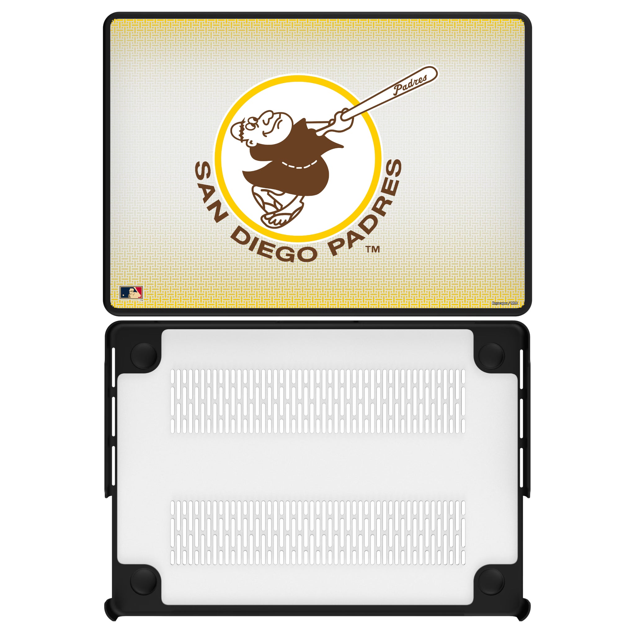 San Diego Padres 1969-1984 - Cooperstown Collection Linen MacBook Laptop Case for Apple MacBook#Device_MacBook Pro (14-inch, 2021) / MacBook Pro (14-inch, 2023) / MacBook Pro (14-inch, 2024)