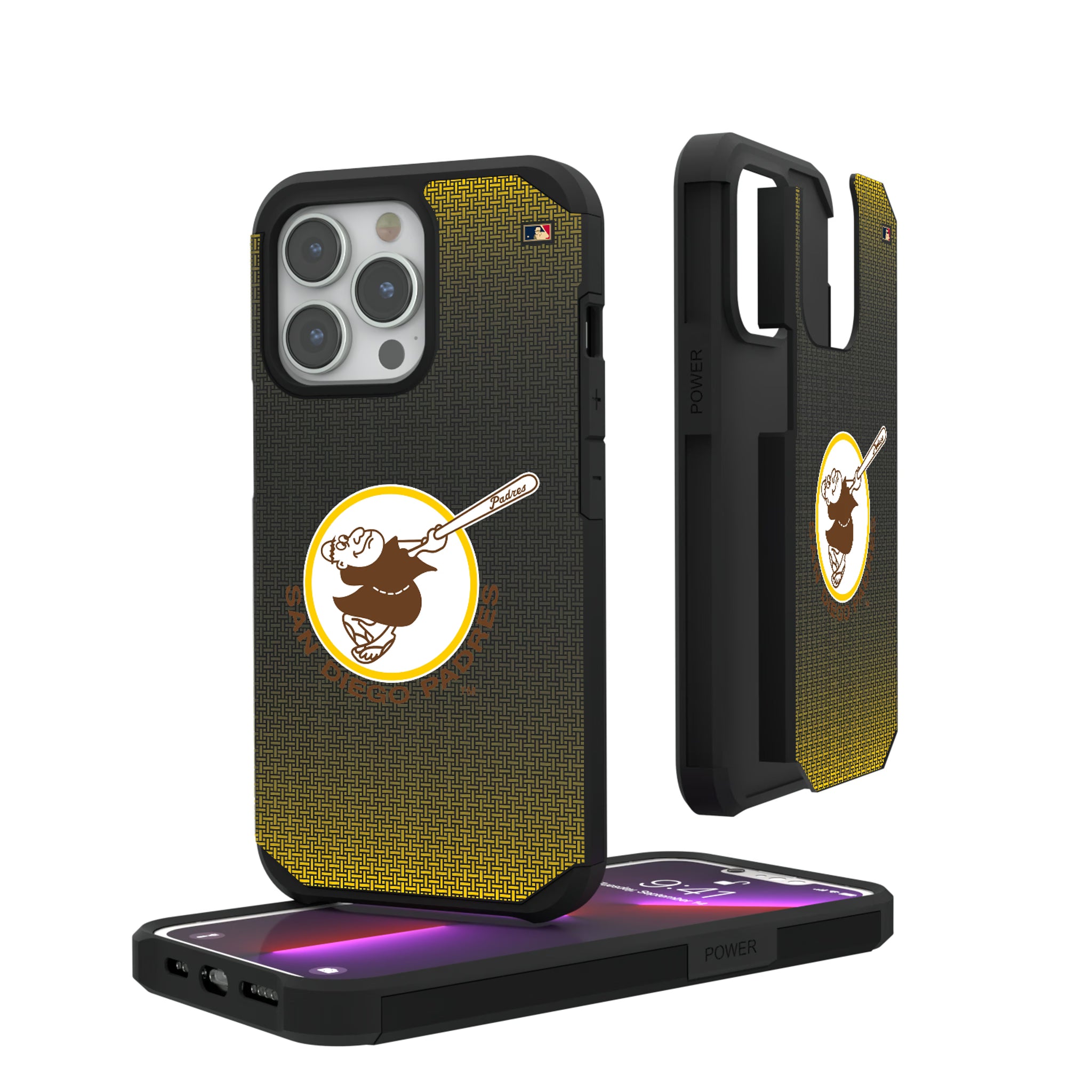 San Diego Padres 1969-1984 - Cooperstown Collection Linen iPhone Rugged Phone Case for Apple iPhone#Device_iPhone 13 Pro