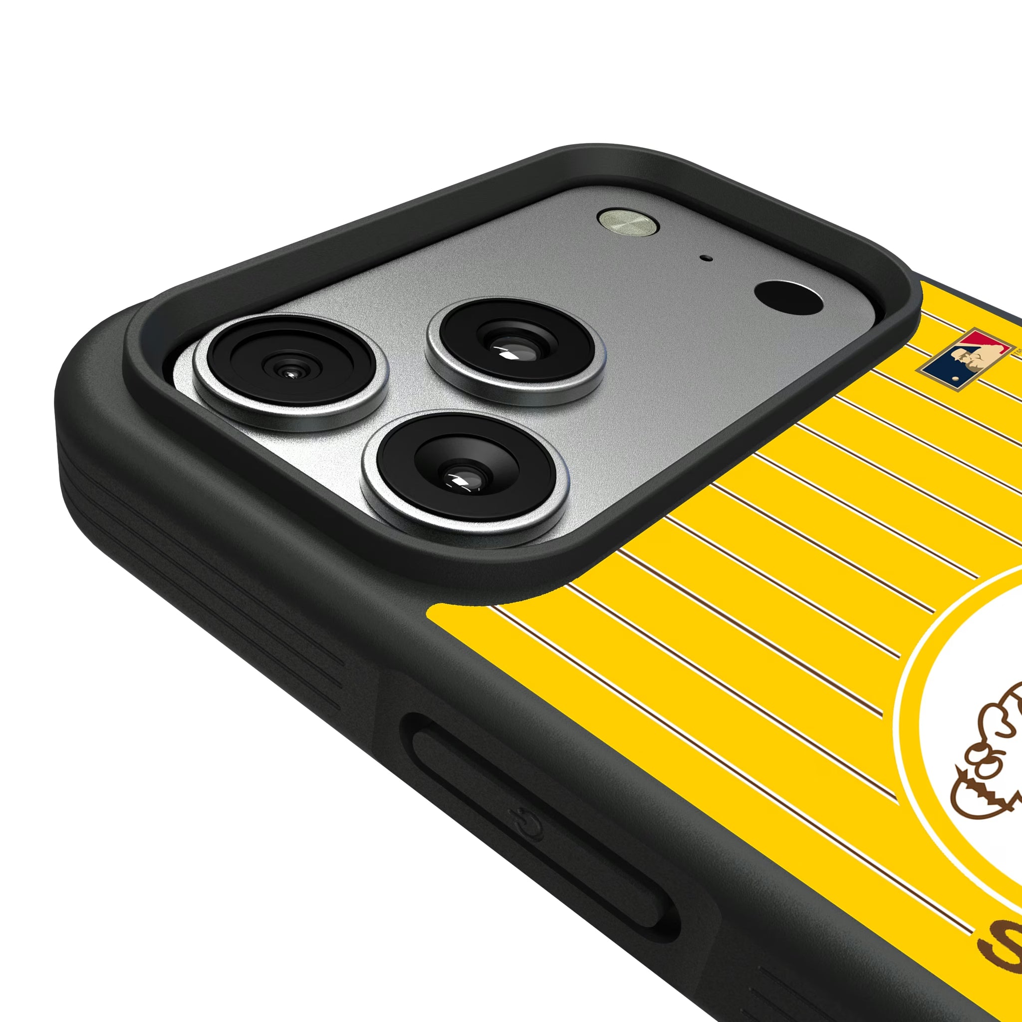 San Diego Padres 1969-1984 - Cooperstown Collection Pinstripe iPhone Bump Phone Case for Apple iPhone - Detail#Device_iPhone 17 Pro Max