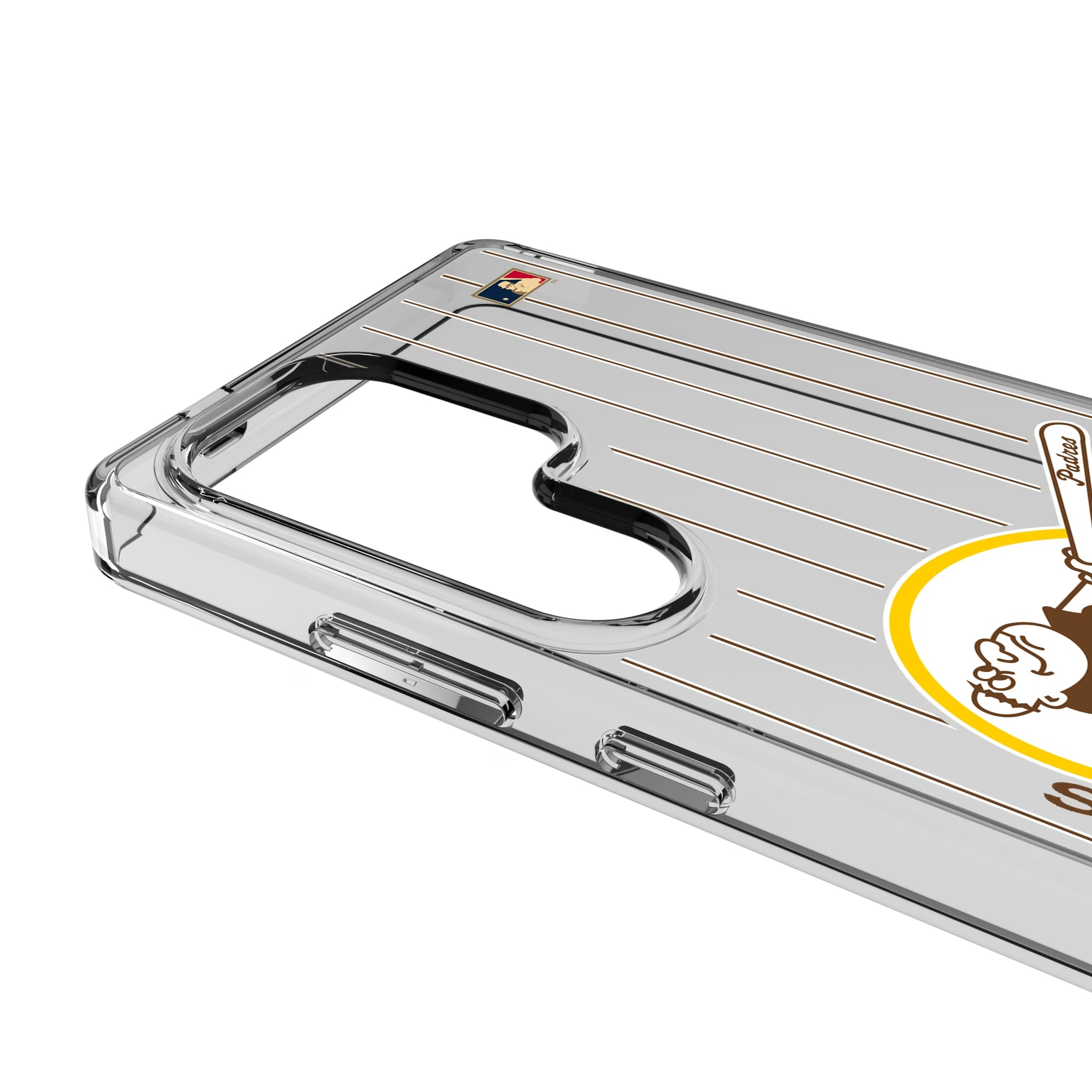 San Diego Padres 1969-1984 - Cooperstown Collection Pinstripe Galaxy Clear Phone Case for Samsung Galaxy - Detail