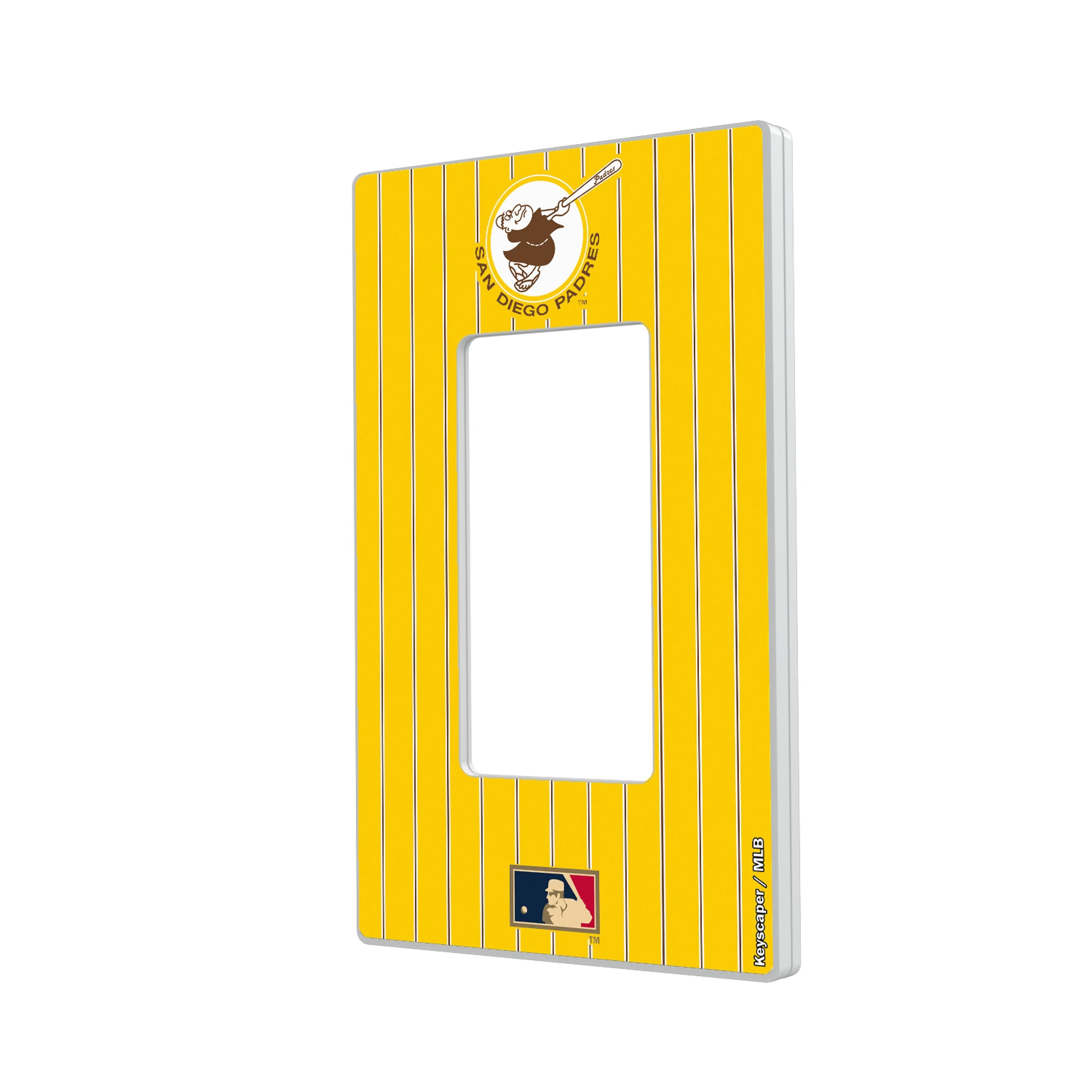 San Diego Padres 1969-1984 - Cooperstown Collection Pinstripe Hidden-Screw Light Switch Plate#Style_Single Rocker