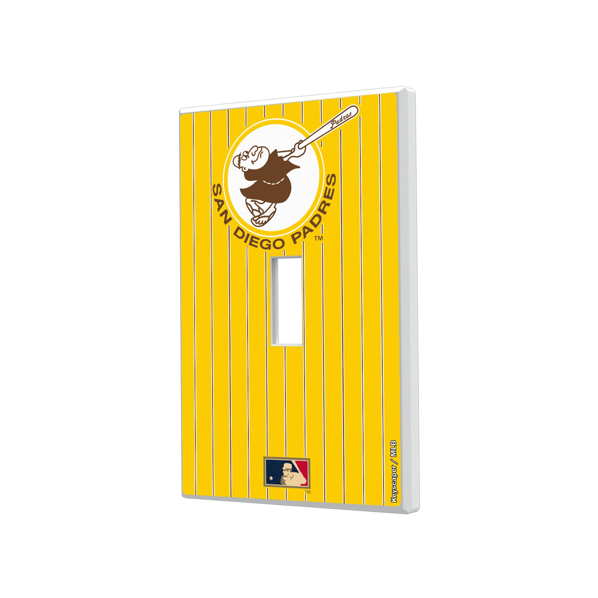 San Diego Padres 1969-1984 - Cooperstown Collection Pinstripe Hidden-Screw Light Switch Plate#Style_Single Toggle
