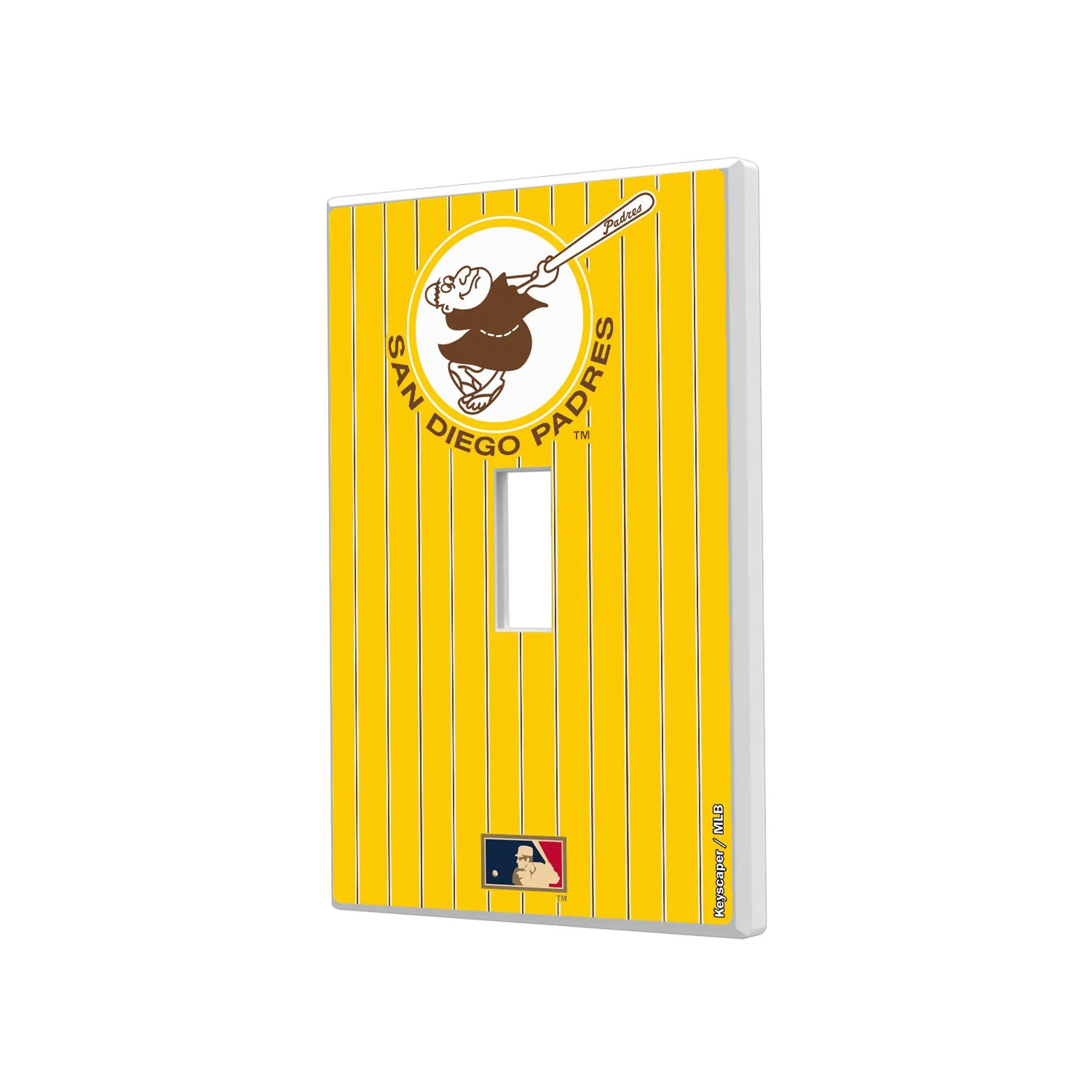 San Diego Padres 1969-1984 - Cooperstown Collection Pinstripe Hidden-Screw Light Switch Plate#Style_Single Toggle