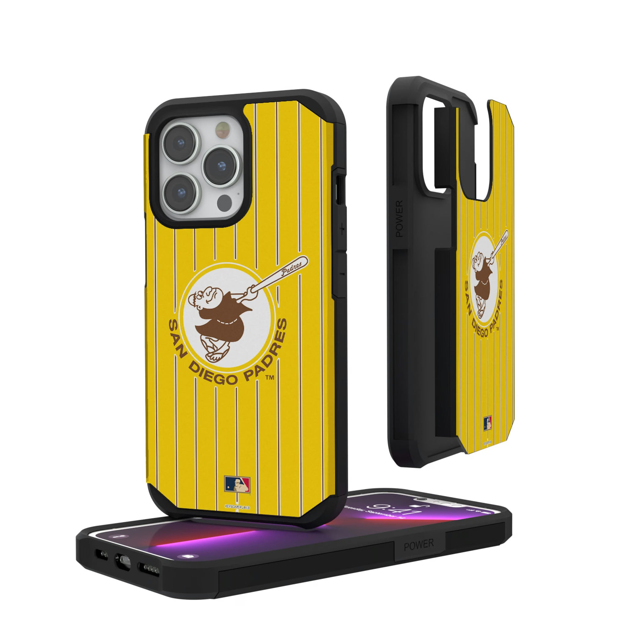 San Diego Padres 1969-1984 - Cooperstown Collection Pinstripe iPhone Rugged Phone Case for Apple iPhone
