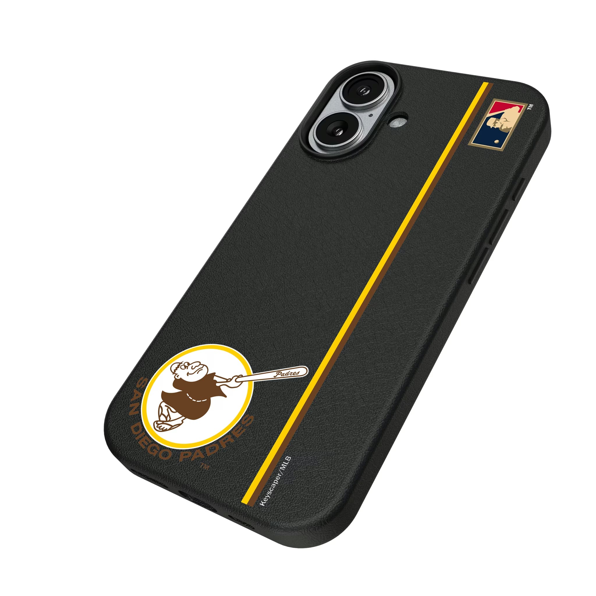 San Diego Padres 1969-1984 - Cooperstown Collection Sidebar iPhone MagSafe Compatible Phone Case for Apple iPhone - Isometric View#Device_iPhone 17