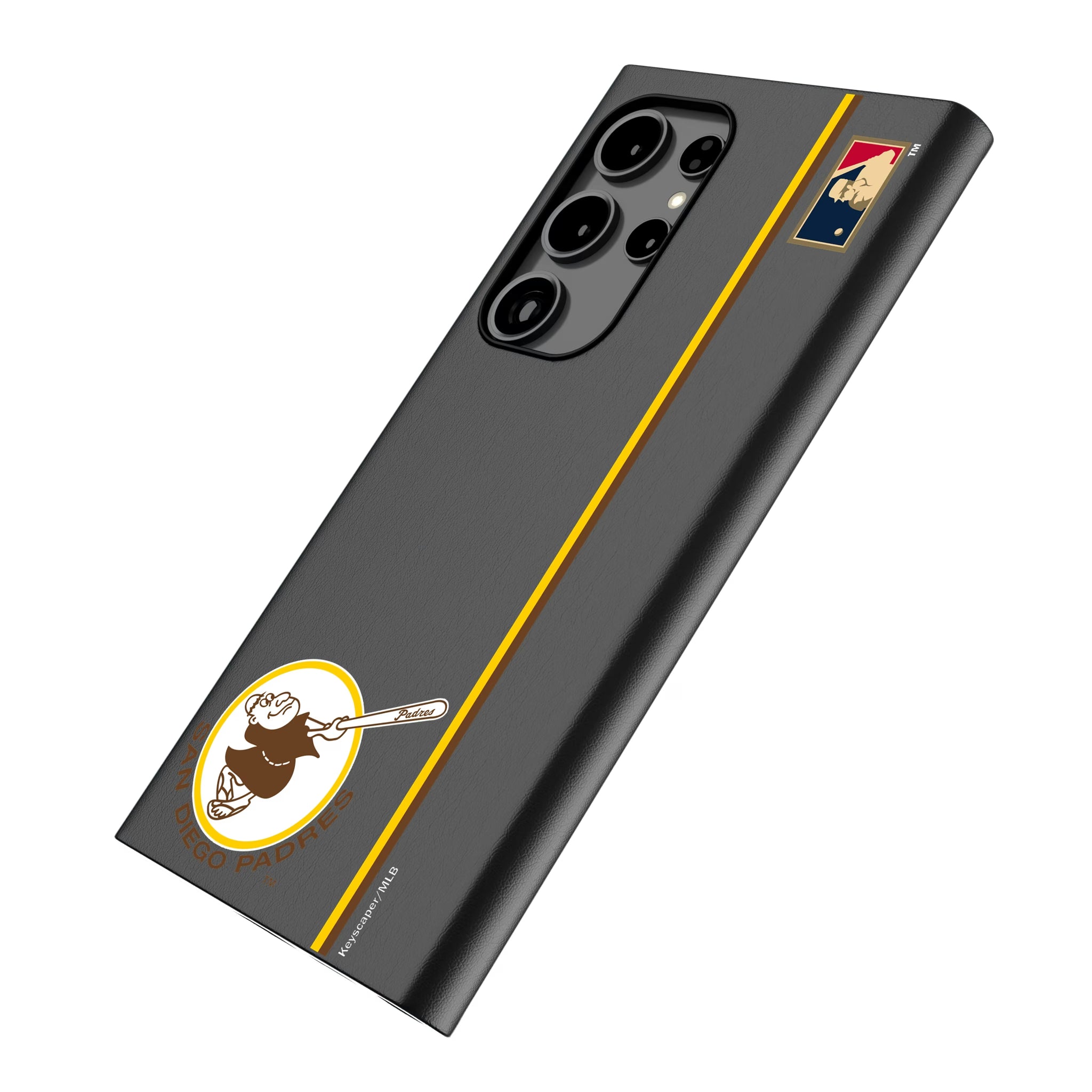 San Diego Padres 1969-1984 - Cooperstown Collection Sidebar Galaxy MagSafe Compatible Phone Case for Samsung Galaxy - Isometric View