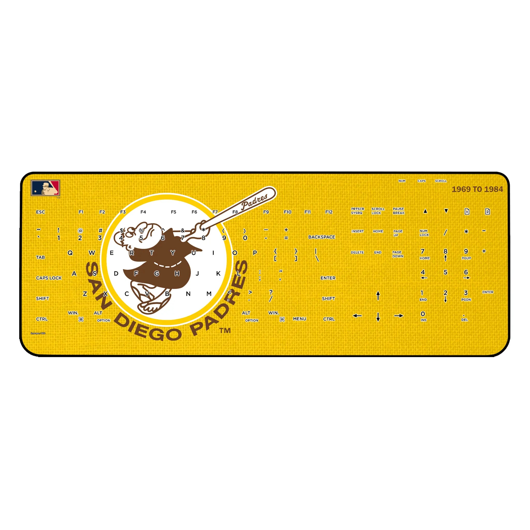 San Diego Padres 1969-1984 - Cooperstown Collection Solid Wireless USB Keyboard