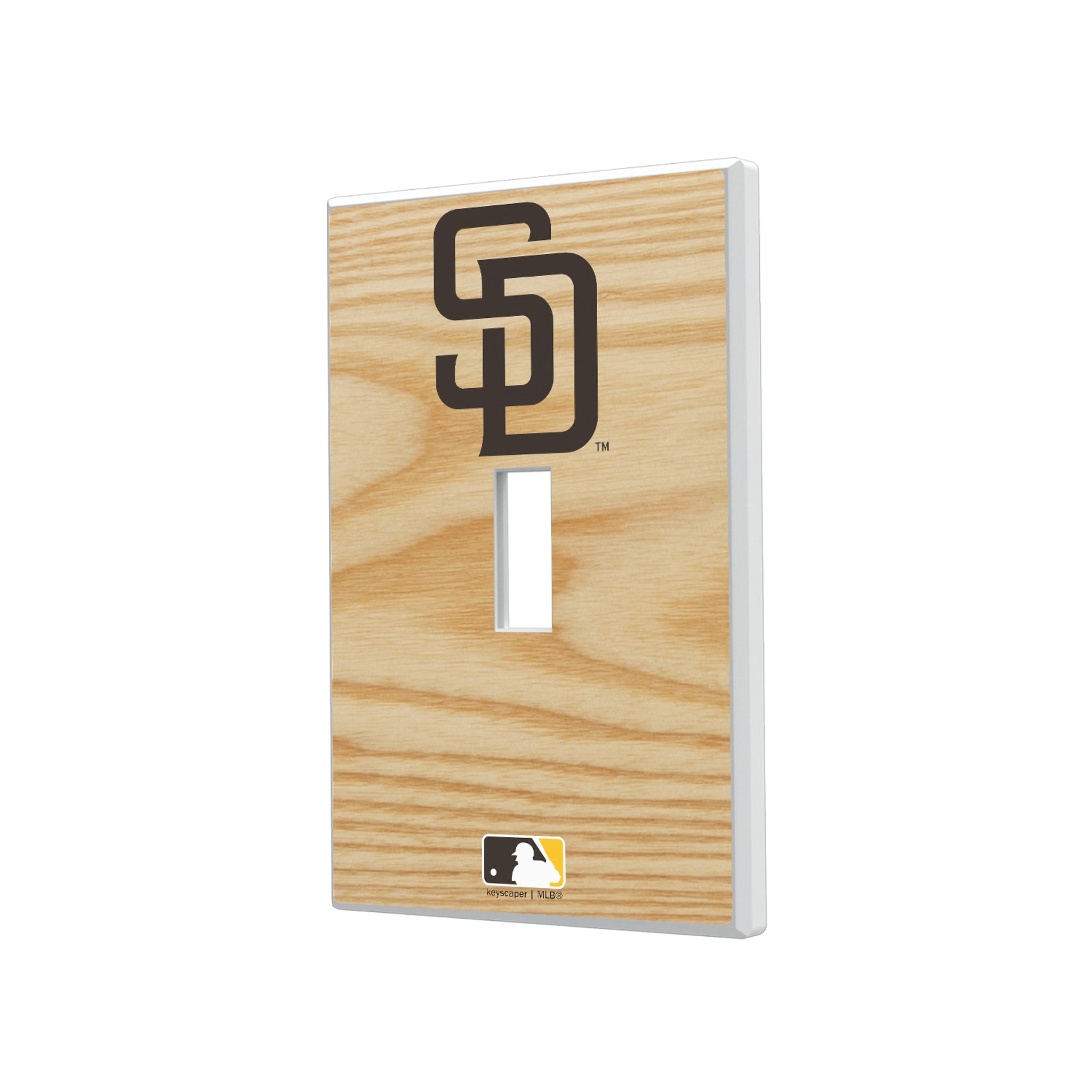 San Diego Padres Baseball Bat Hidden-Screw Light Switch Plate#Style_Single Toggle