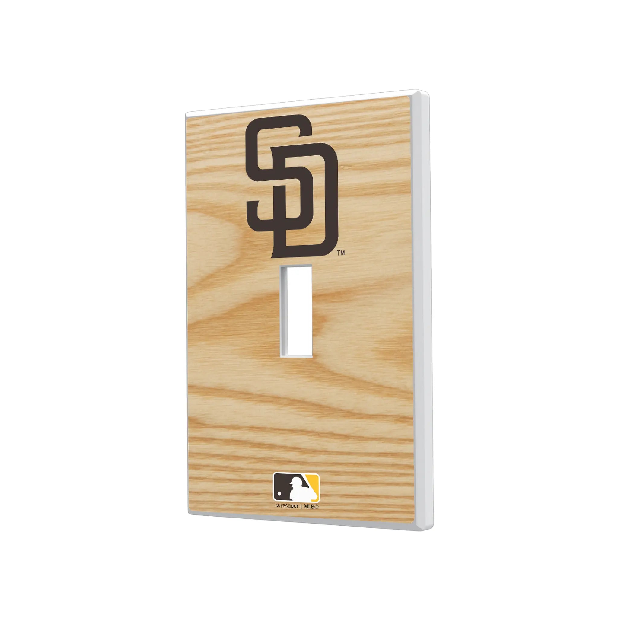 San Diego Padres Baseball Bat Hidden-Screw Light Switch Plate#Style_Single Toggle