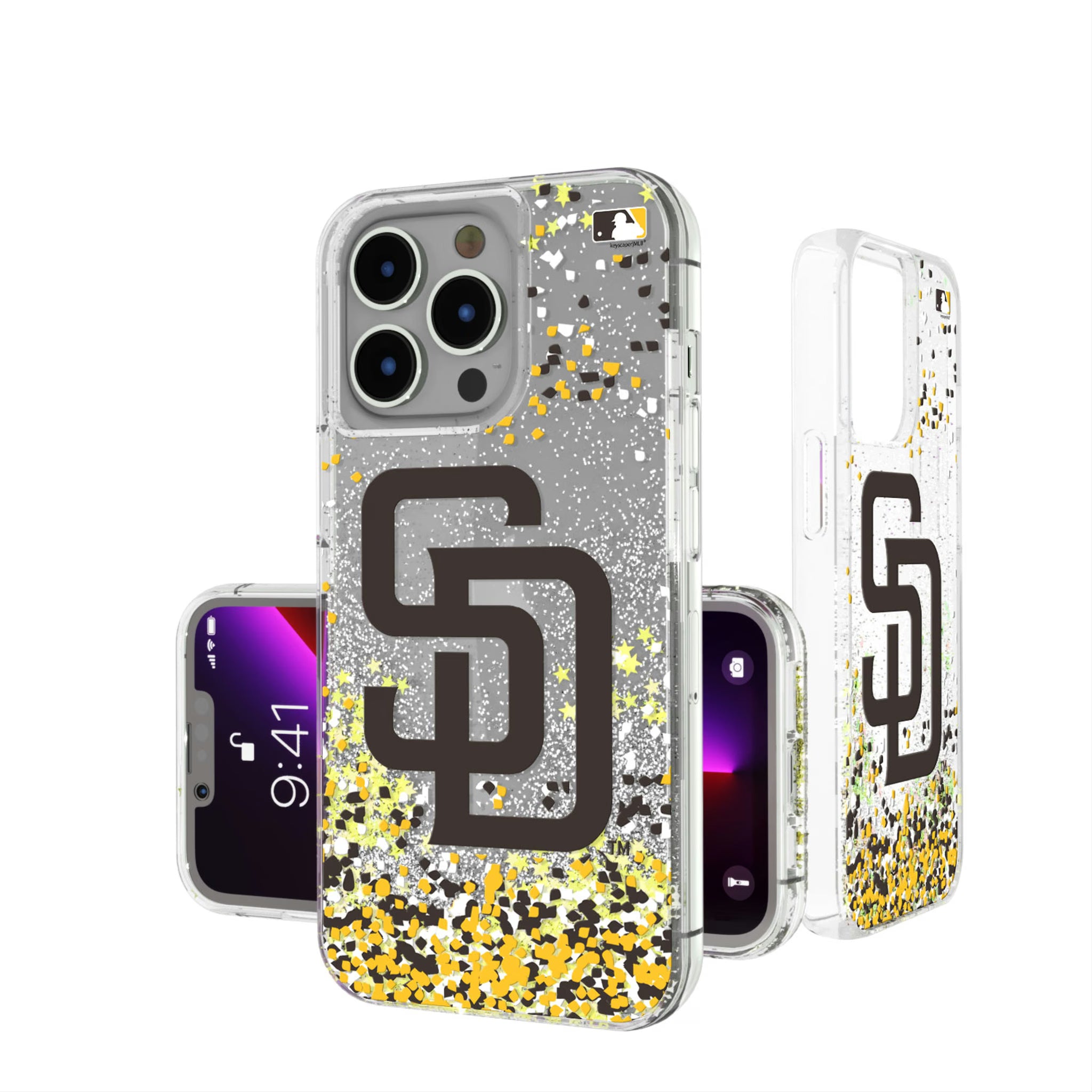San Diego Padres Confetti iPhone Glitter Phone Case for Apple iPhone