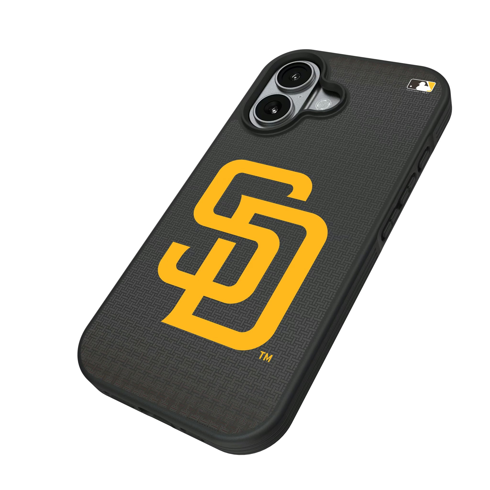 San Diego Padres Linen iPhone Bump Phone Case for Apple iPhone - Isometric View#Device_iPhone 17