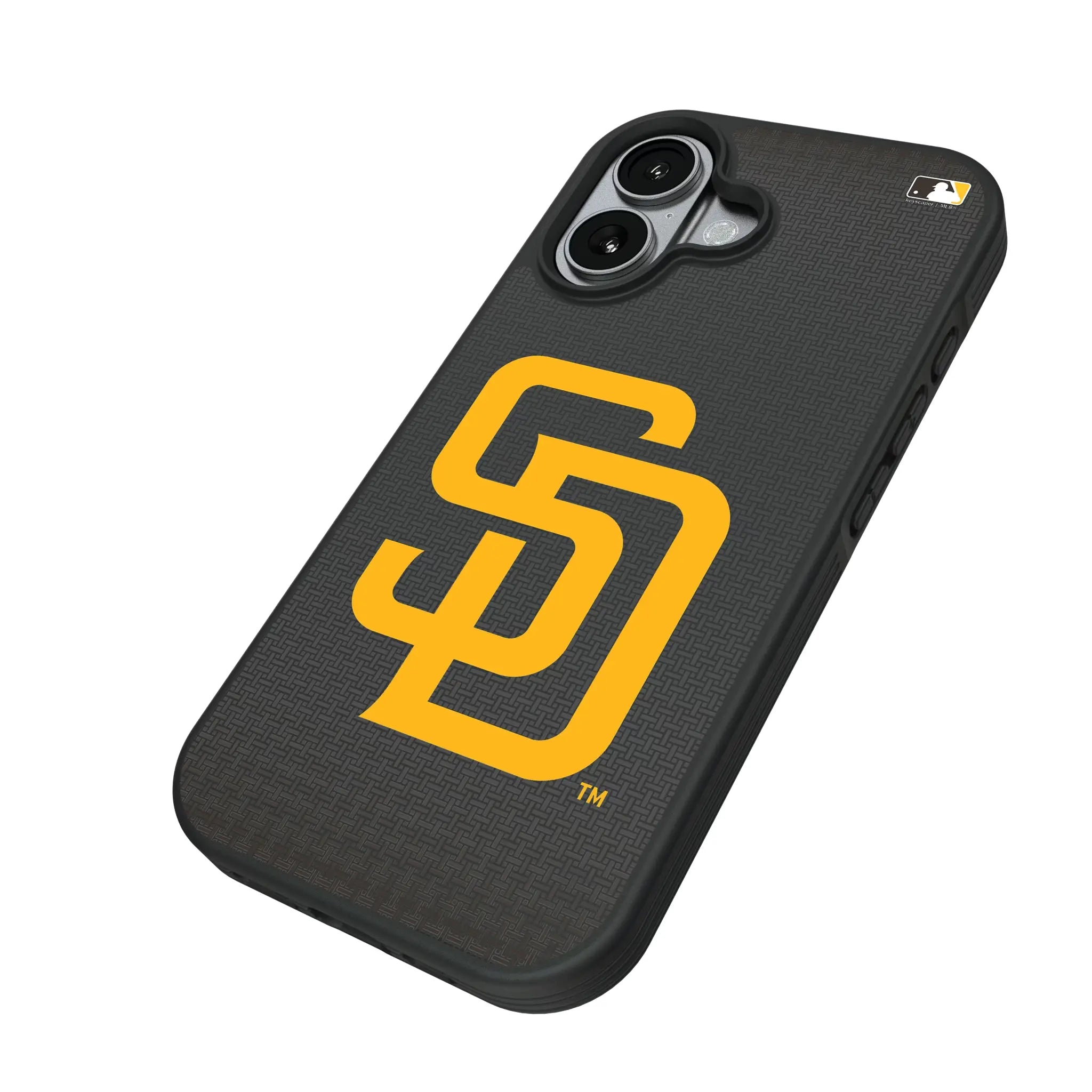 San Diego Padres Linen iPhone Bump Phone Case for Apple iPhone - Isometric View#Device_iPhone 17