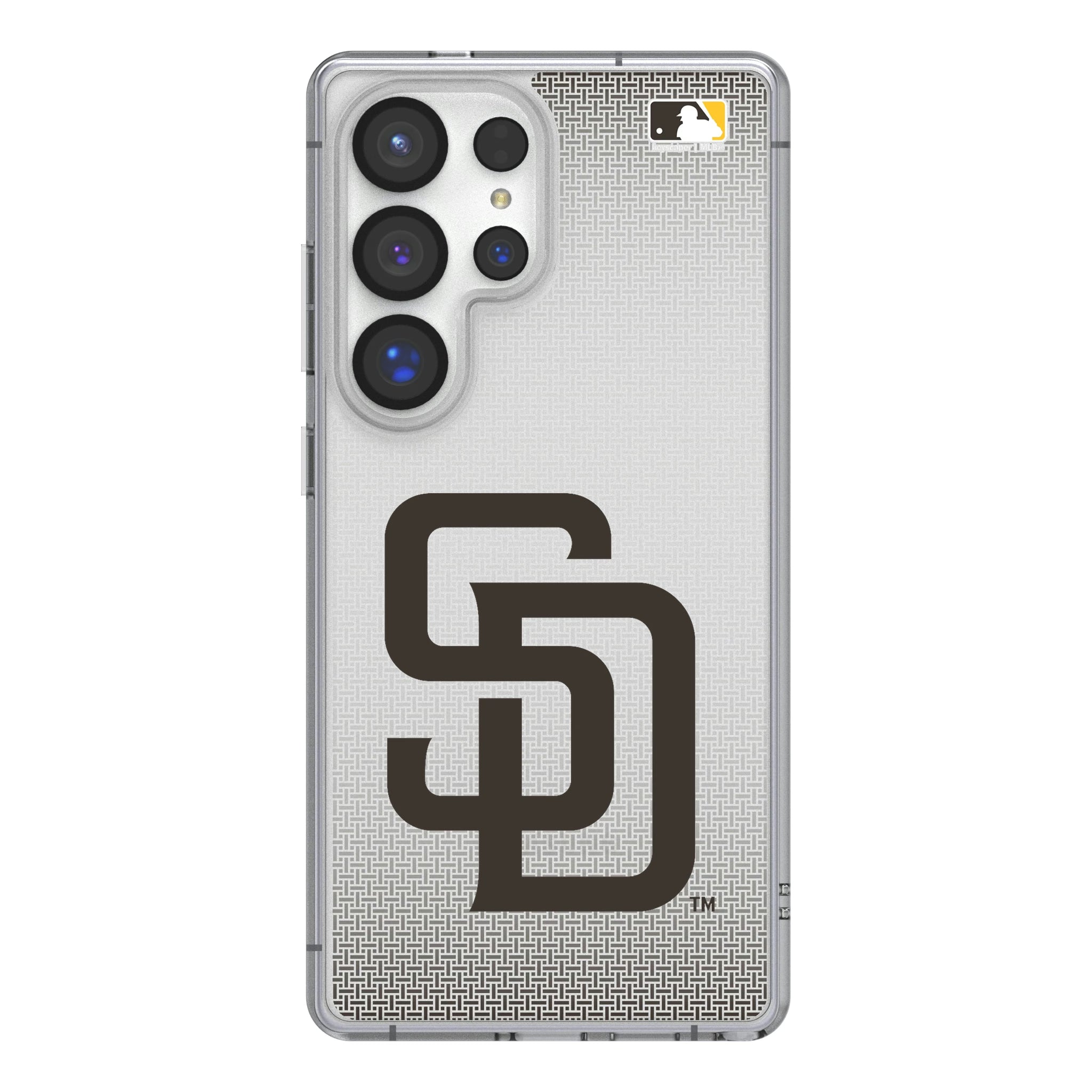 San Diego Padres Linen Galaxy Clear Phone Case for Samsung Galaxy