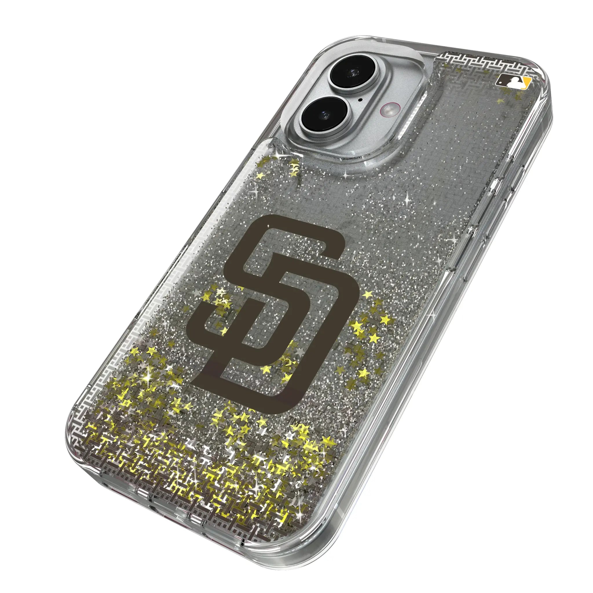San Diego Padres Linen iPhone Glitter Phone Case for Apple iPhone - Isometric View