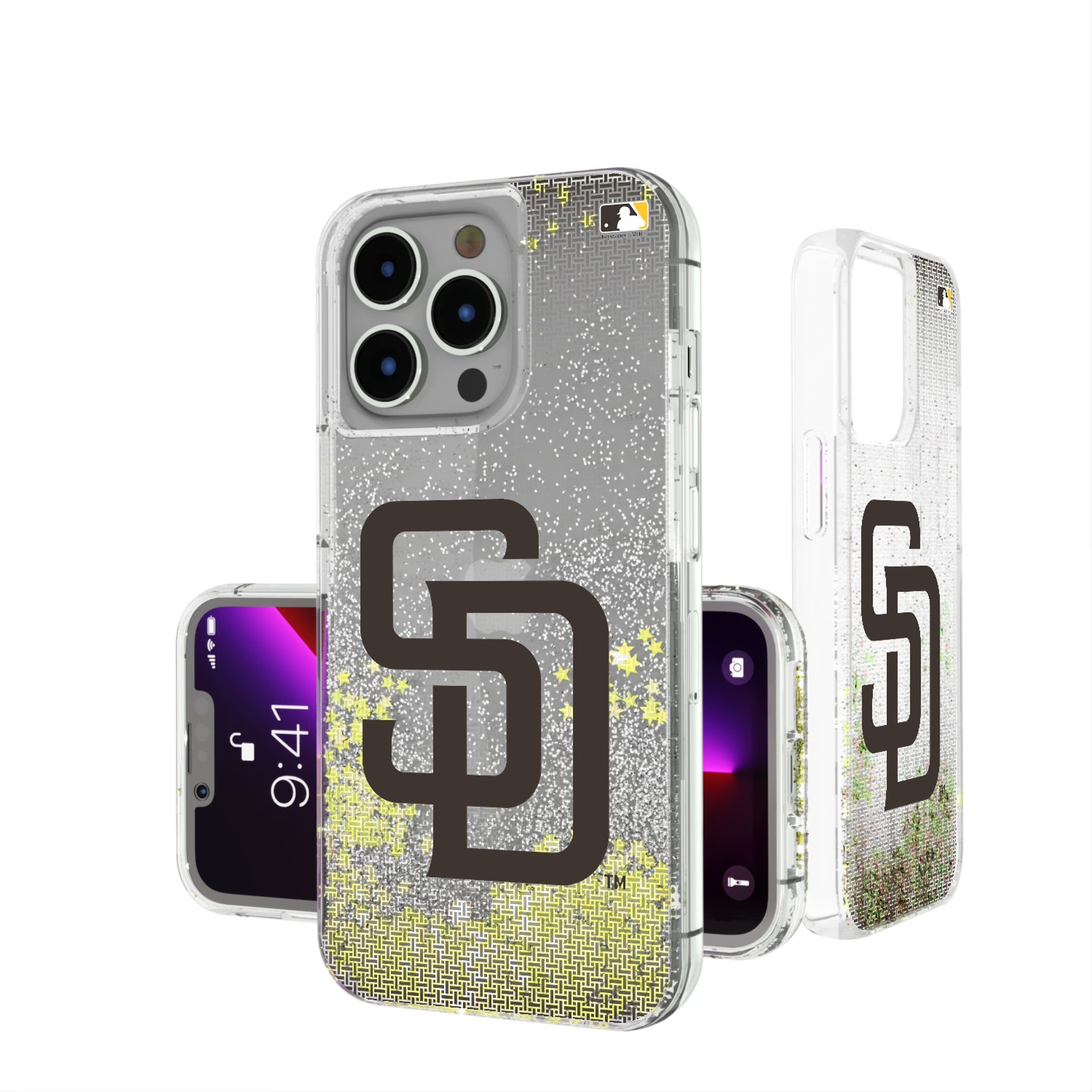 San Diego Padres Linen iPhone Glitter Phone Case for Apple iPhone
