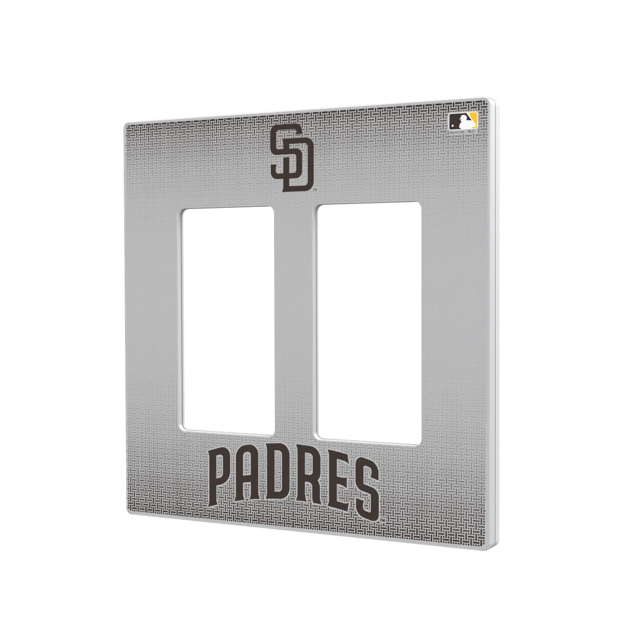 San Diego Padres Linen Hidden-Screw Light Switch Plate#Style_Double Rocker