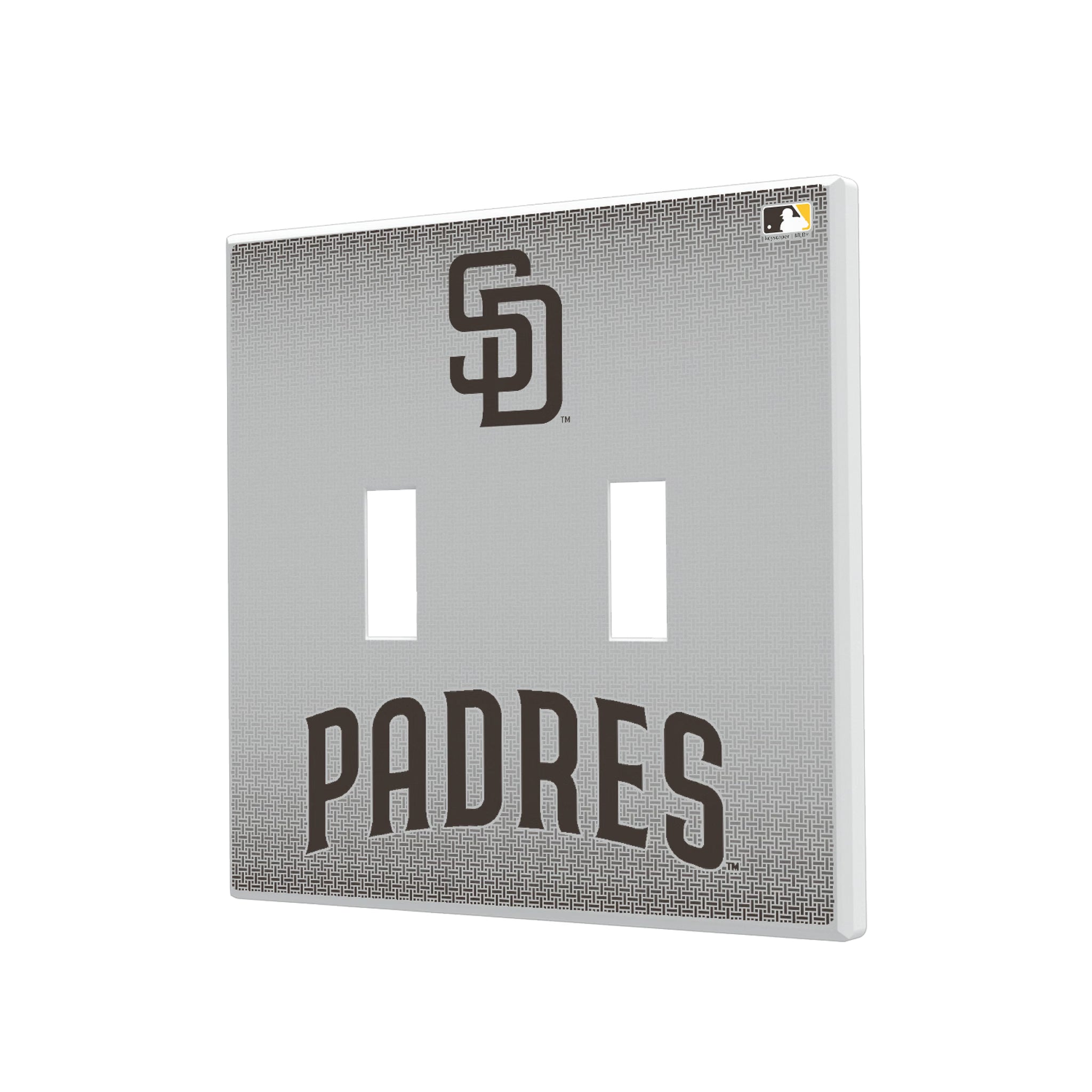 San Diego Padres Linen Hidden-Screw Light Switch Plate#Style_Double Toggle