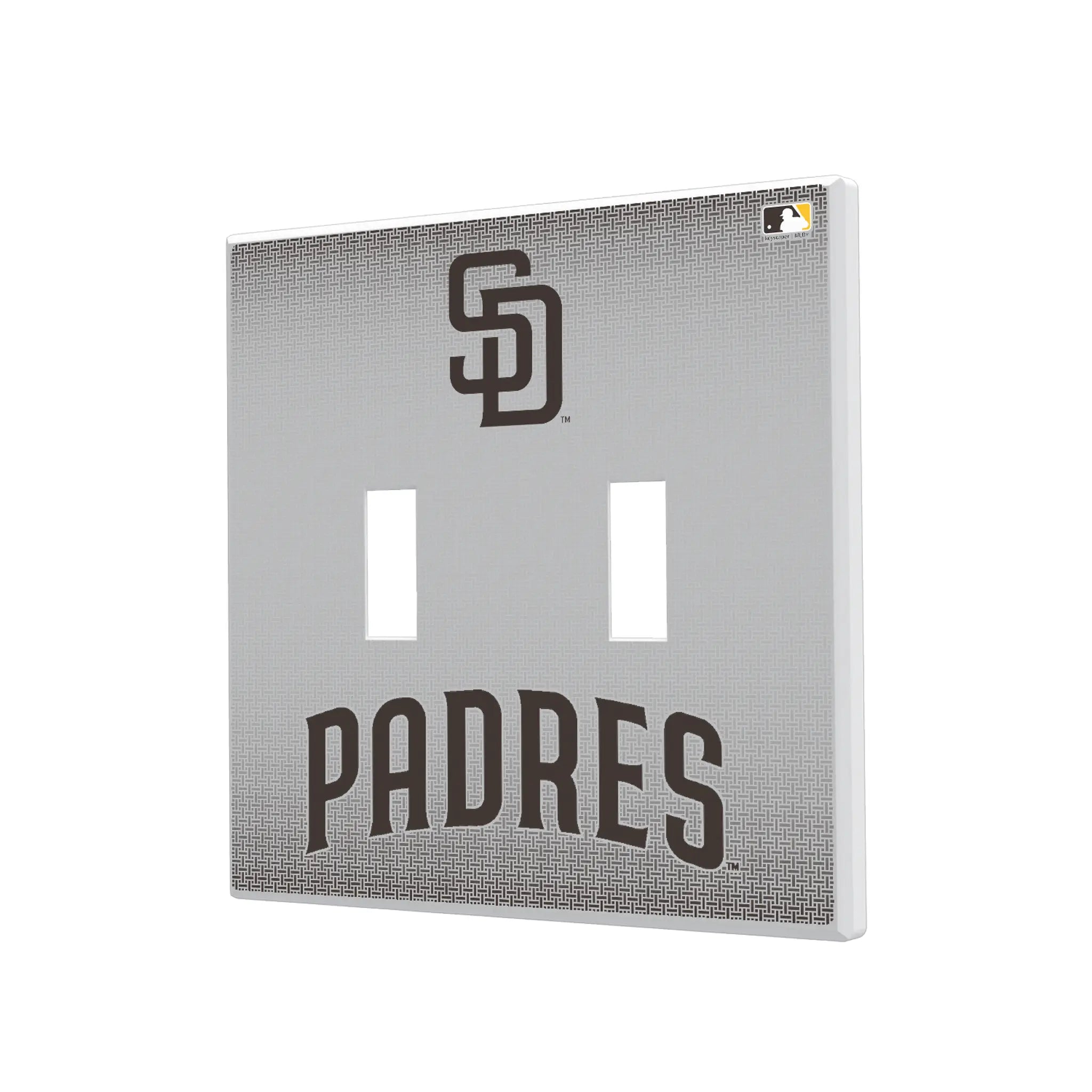 San Diego Padres Linen Hidden-Screw Light Switch Plate#Style_Double Toggle