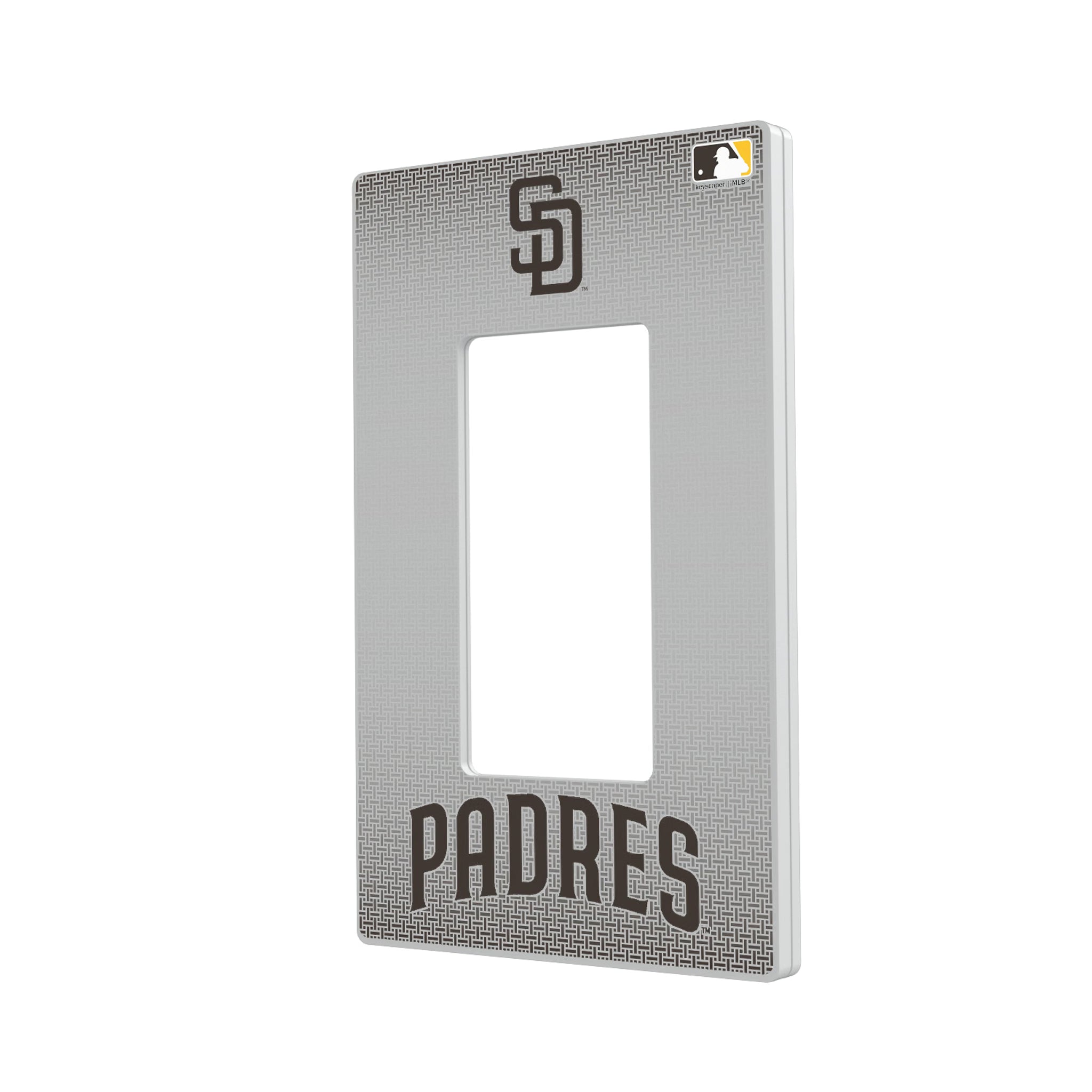 San Diego Padres Linen Hidden-Screw Light Switch Plate#Style_Single Rocker