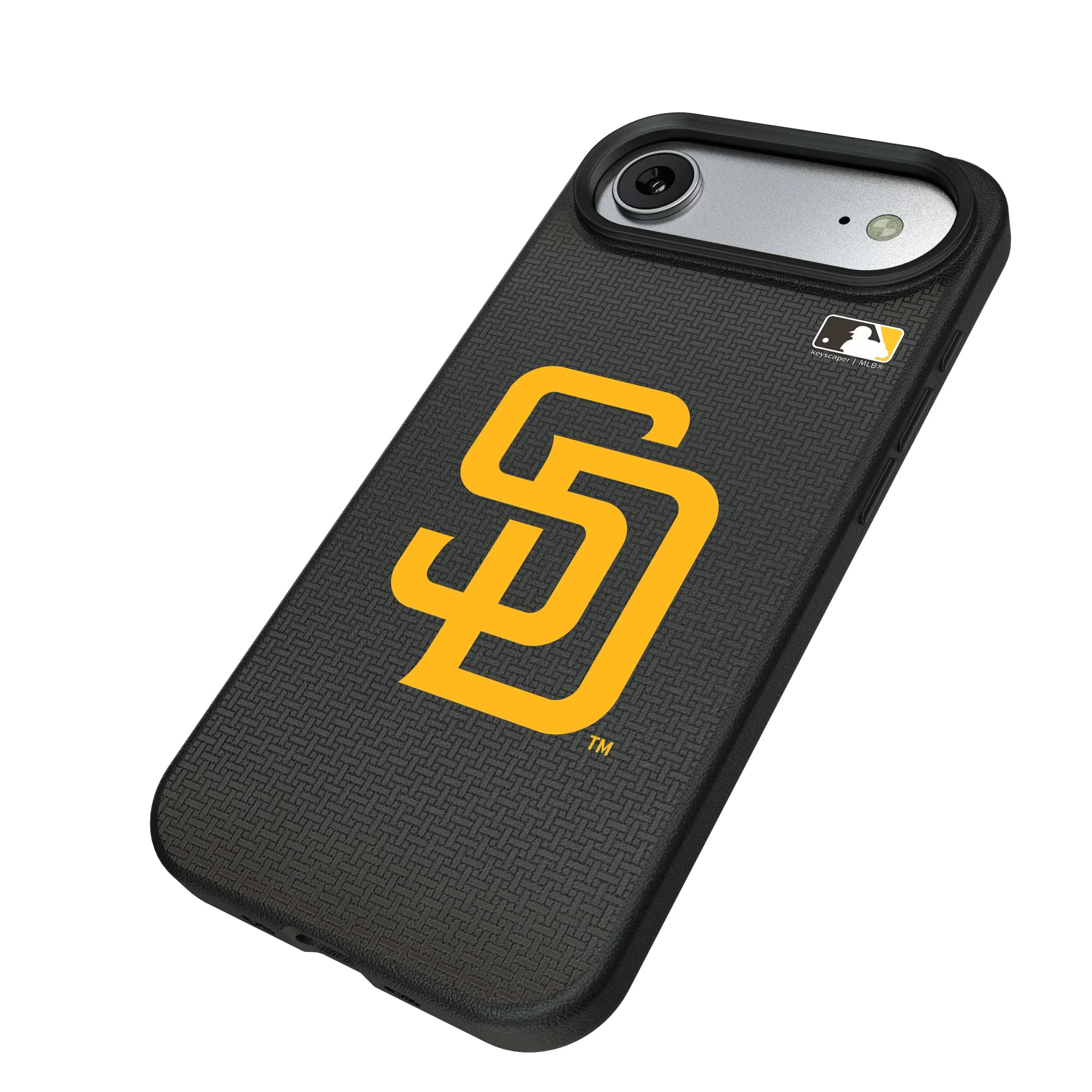 San Diego Padres Linen iPhone MagSafe Compatible Phone Case for Apple iPhone - Isometric View#Device_iPhone Air