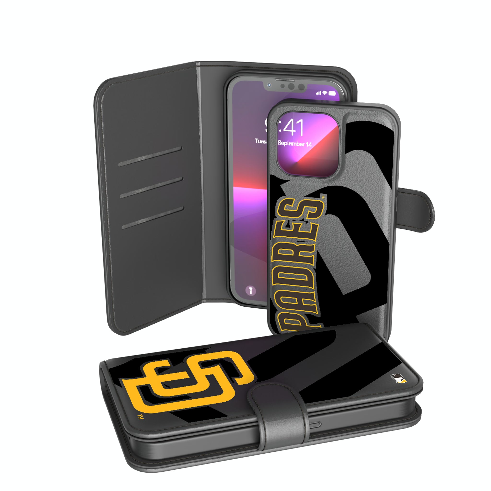 San Diego Padres Monocolor Tilt iPhone Wallet Phone Case for Apple iPhone